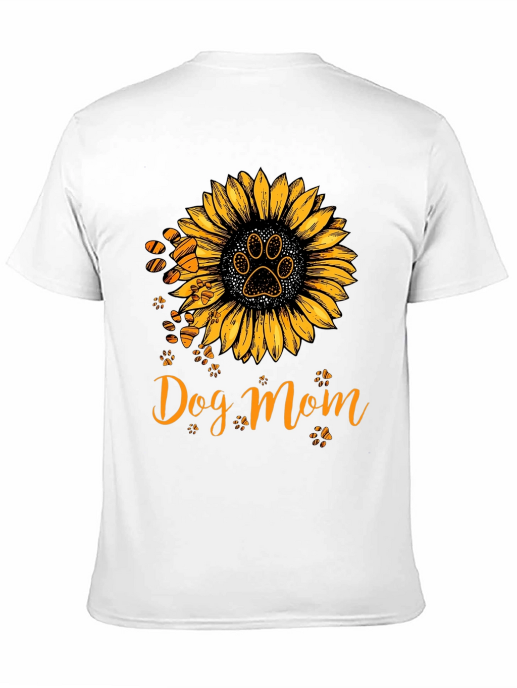 Dog Mom Sunflower Paw Print Graphic Tee