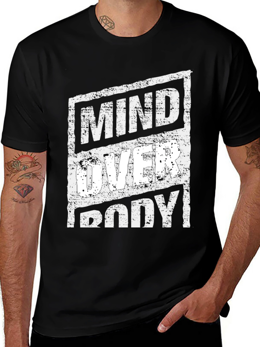 Mind Over Body Graphic Tee - Black