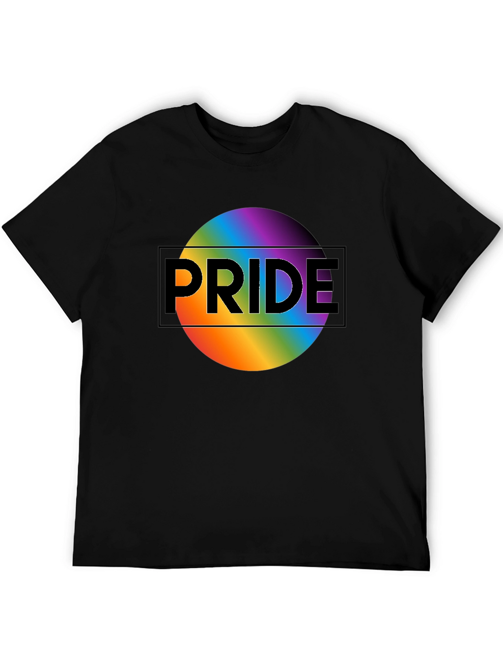 Pride Rainbow Graphic Black T-Shirt