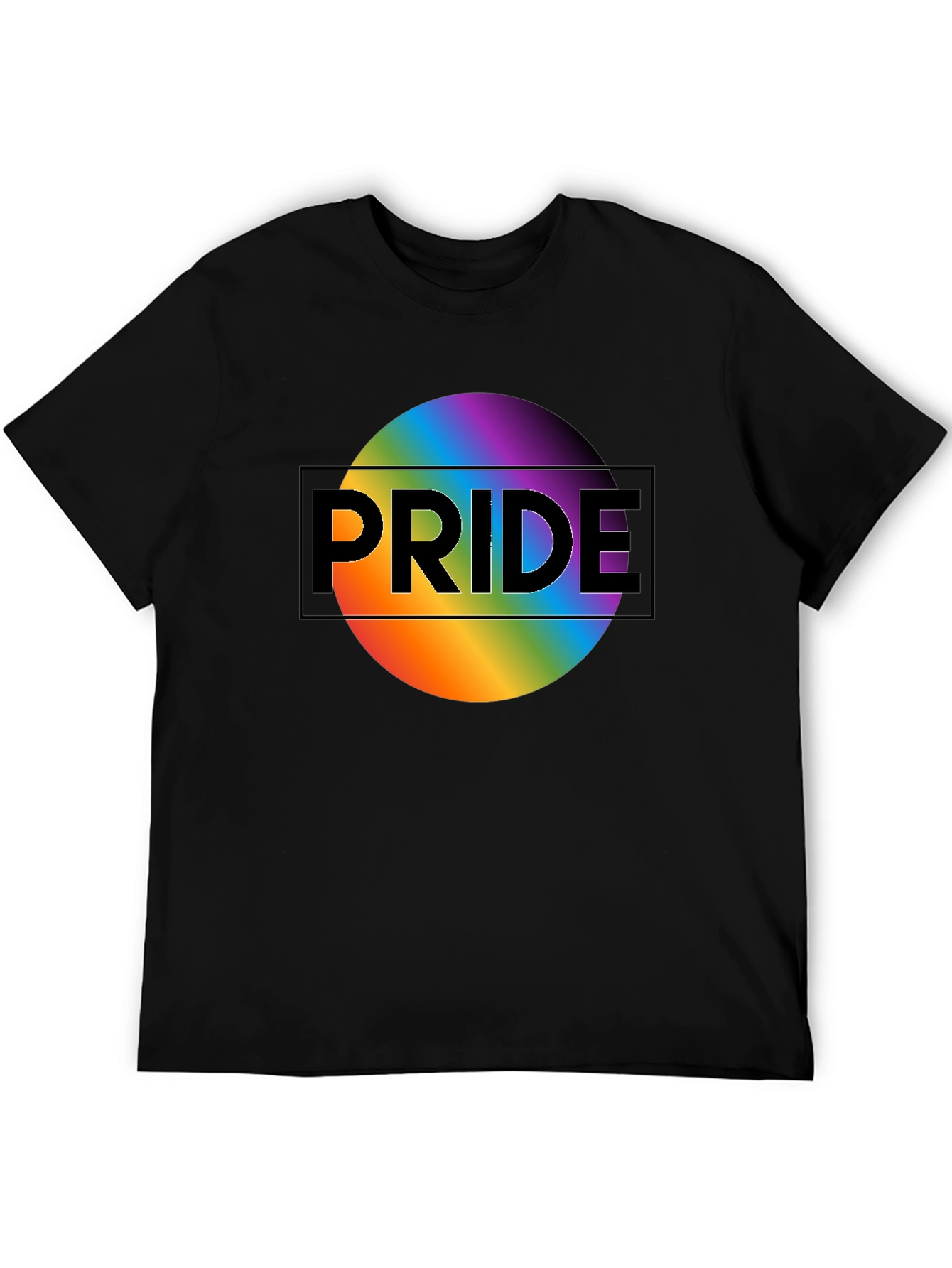 Pride Rainbow Graphic Black T-Shirt