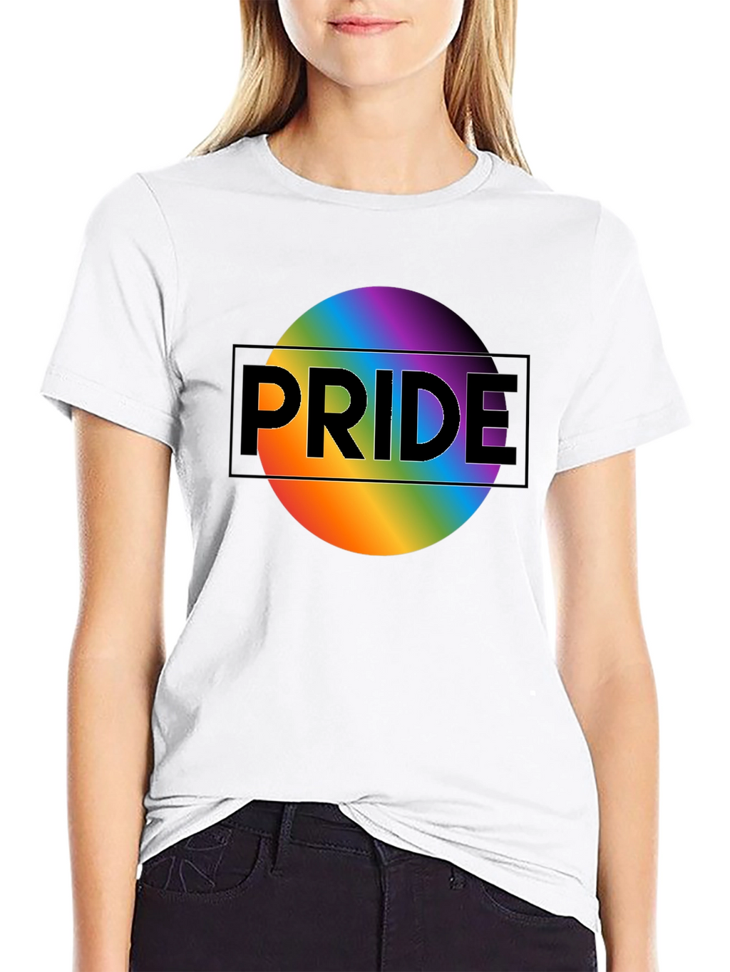 Pride Rainbow Graphic Black T-Shirt