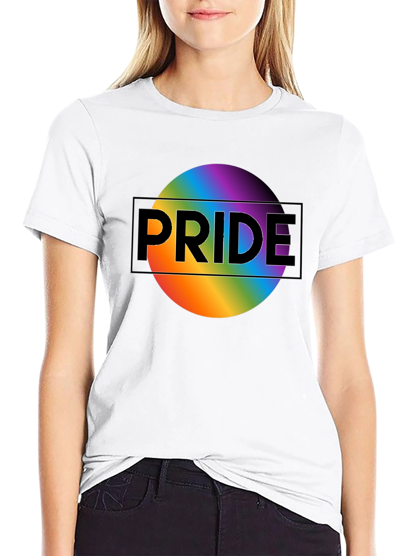 Pride Rainbow Graphic Black T-Shirt