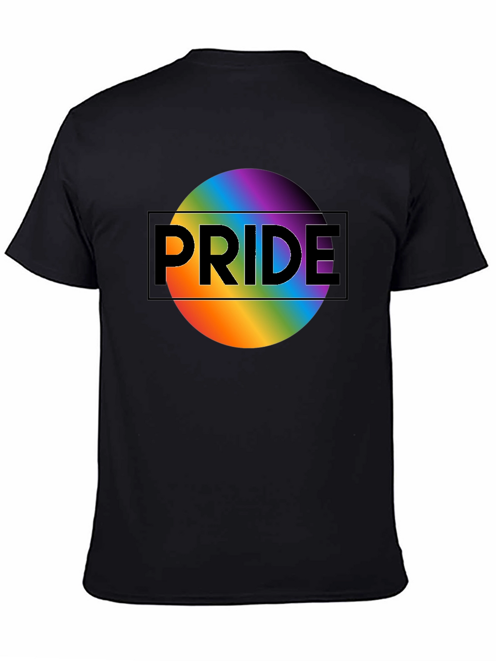 Pride Rainbow Graphic Black T-Shirt