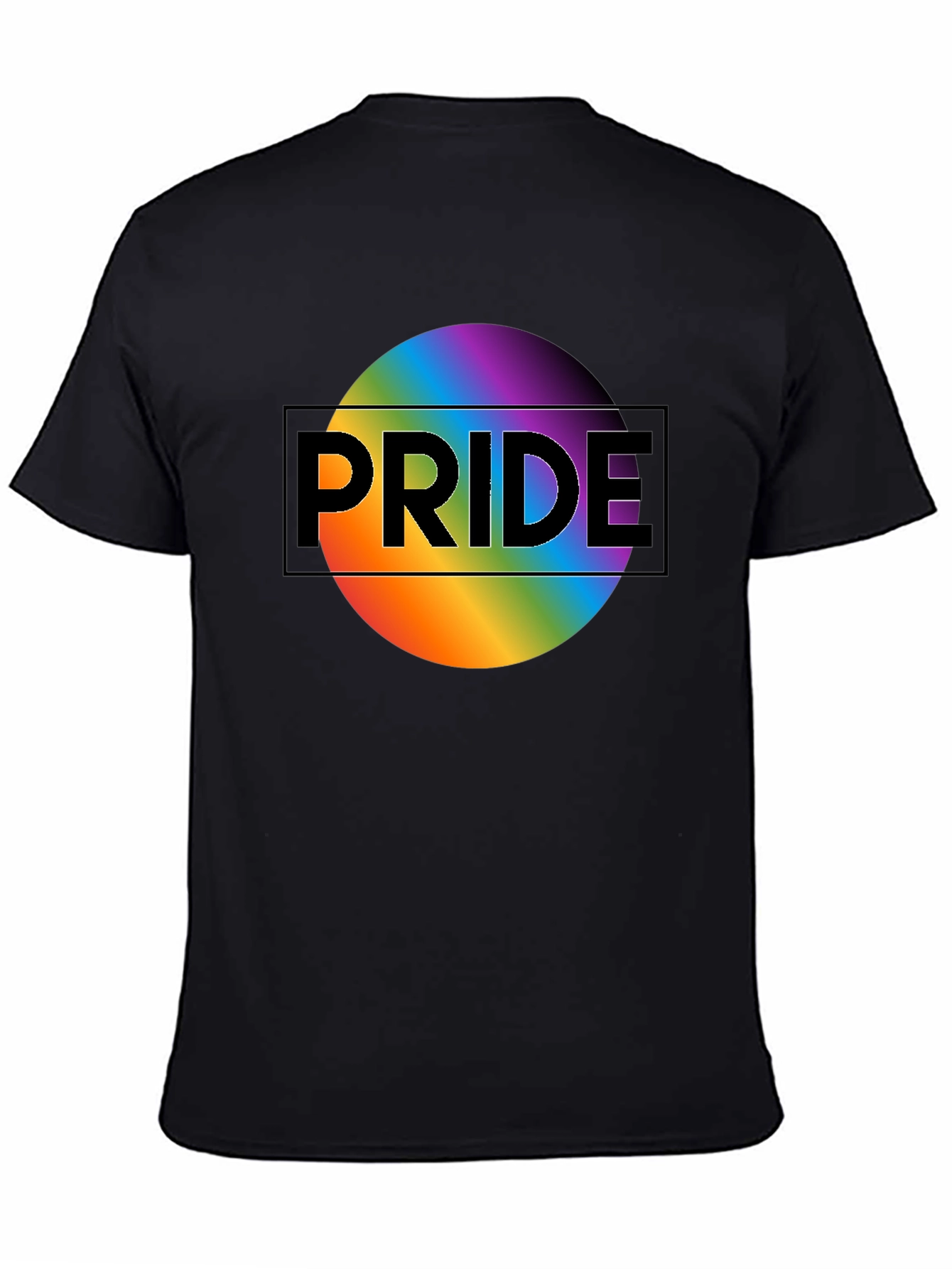 Pride Rainbow Graphic Black T-Shirt