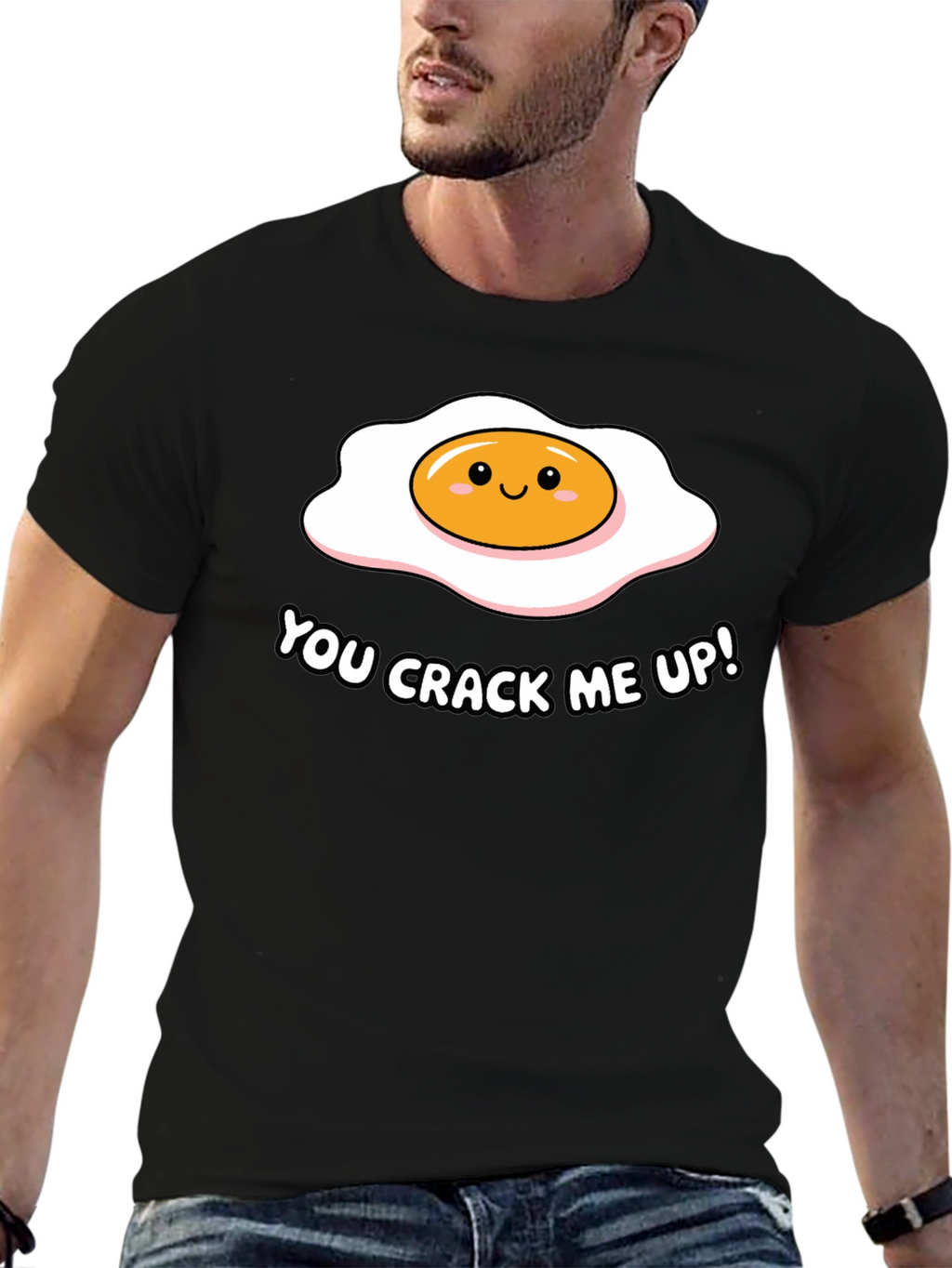 Funny You Crack Me Up Egg Pun T-Shirt