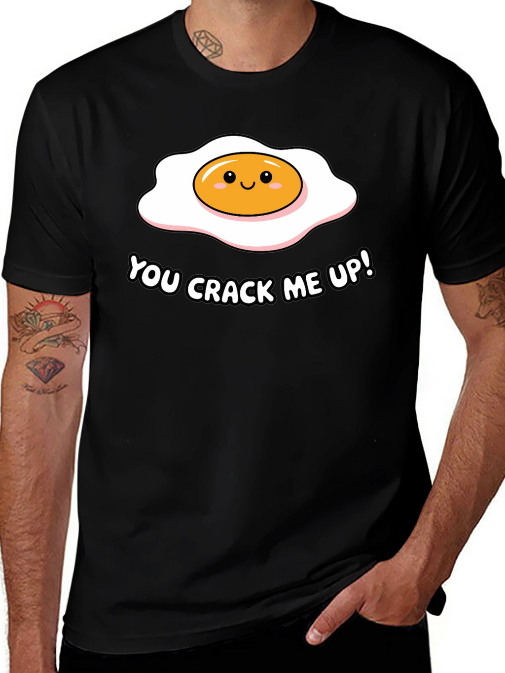 Funny You Crack Me Up Egg Pun T-Shirt