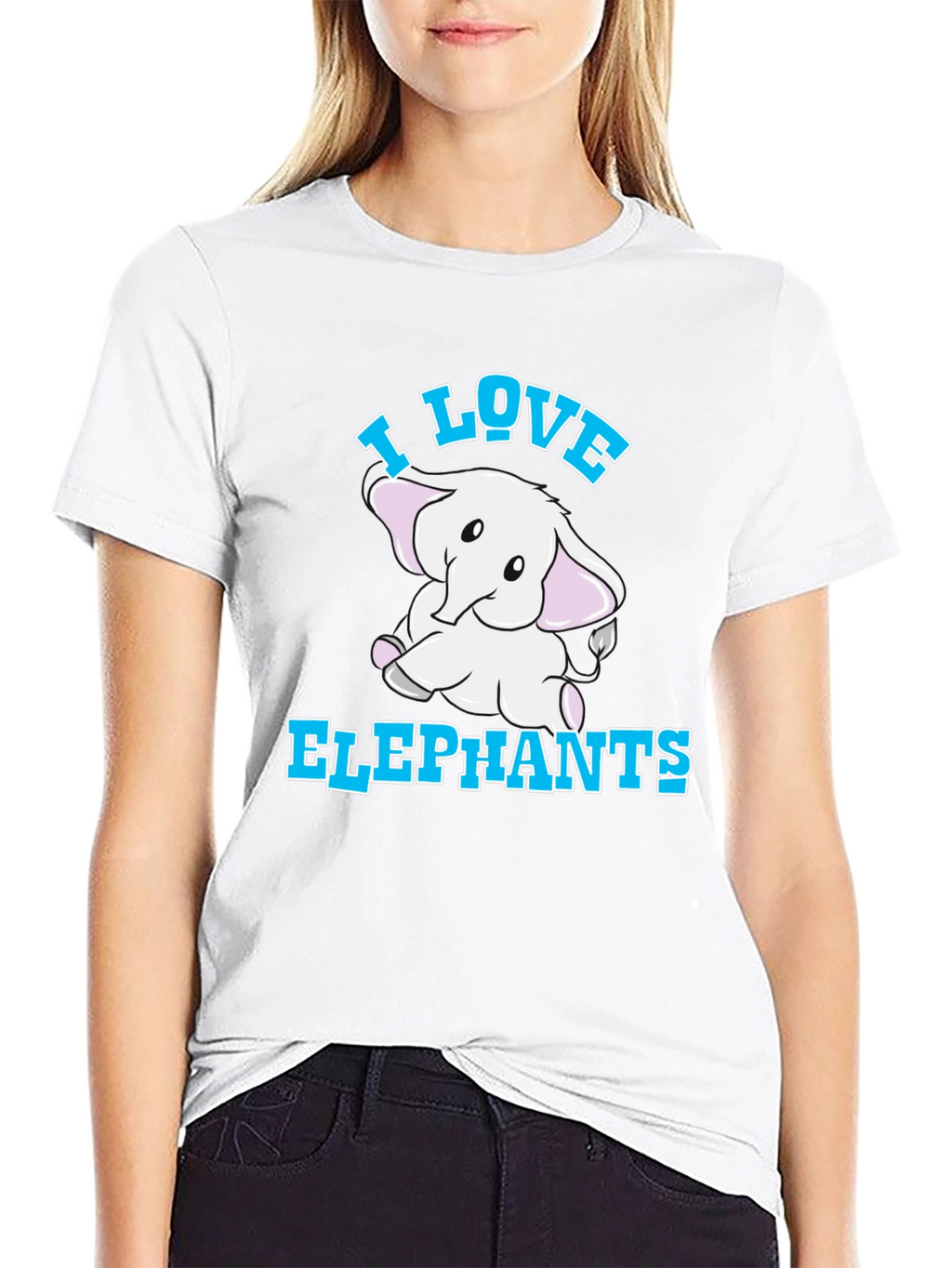 I Love Elephants Graphic T-Shirt