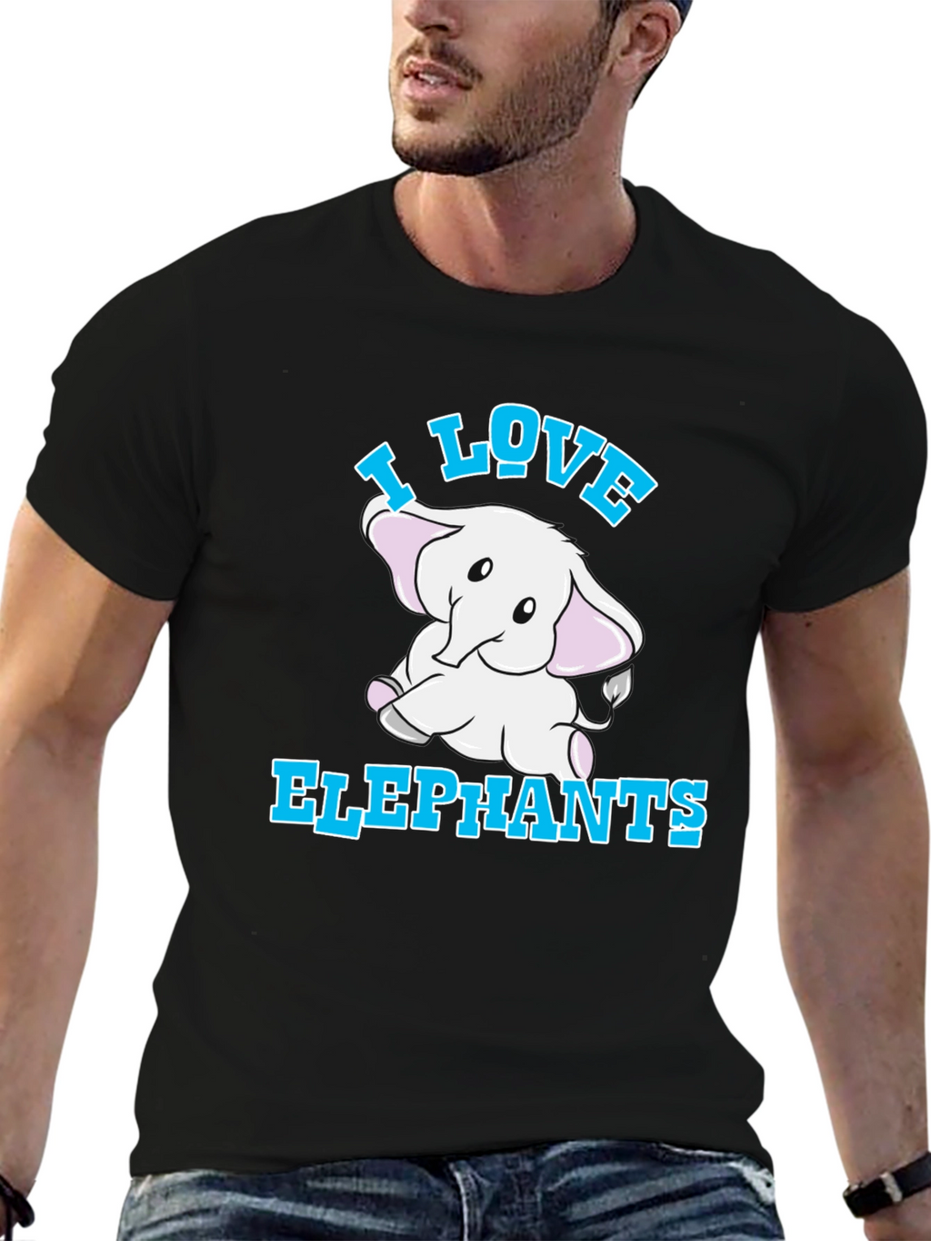 I Love Elephants Graphic T-Shirt