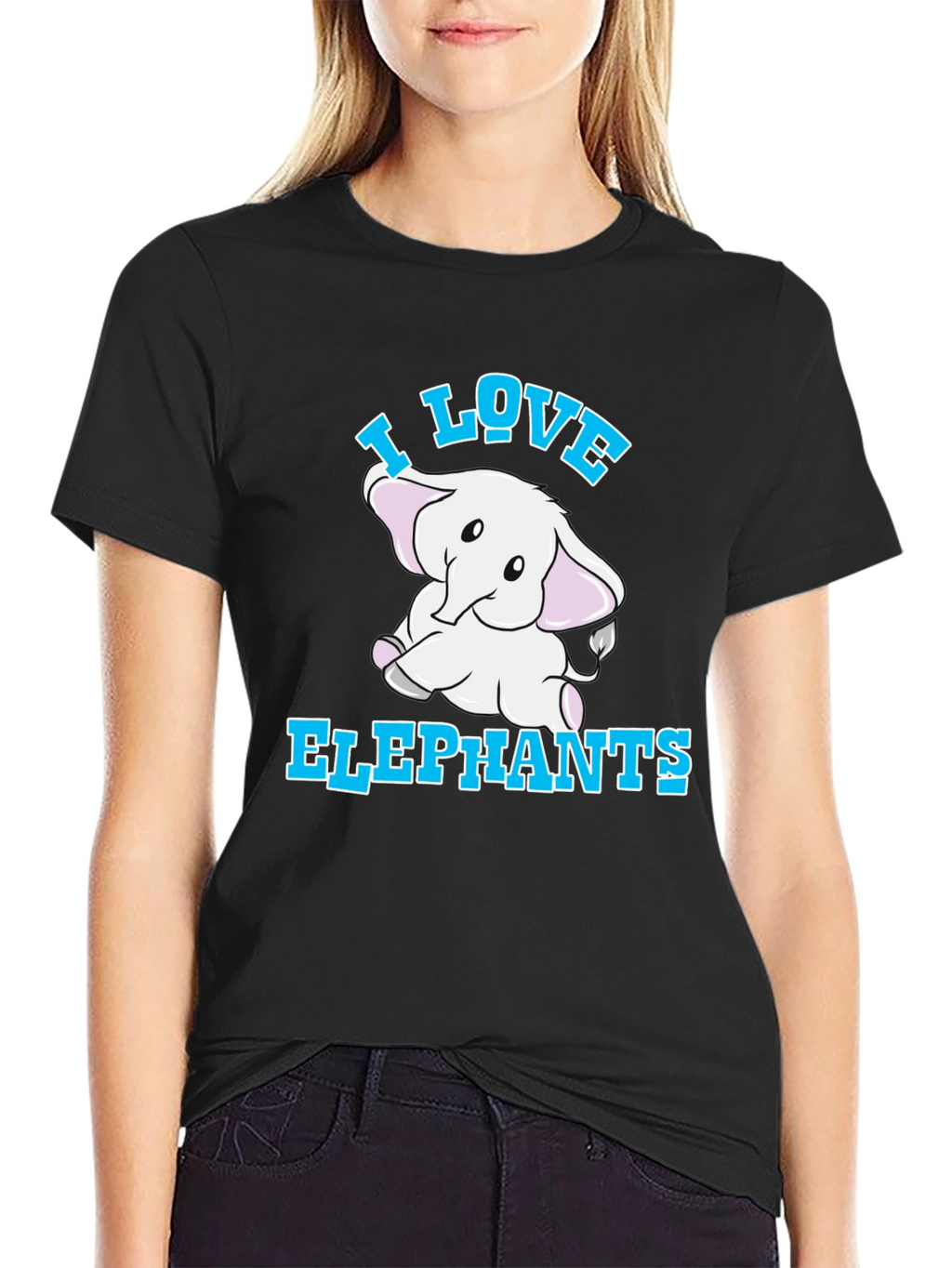 I Love Elephants Graphic T-Shirt