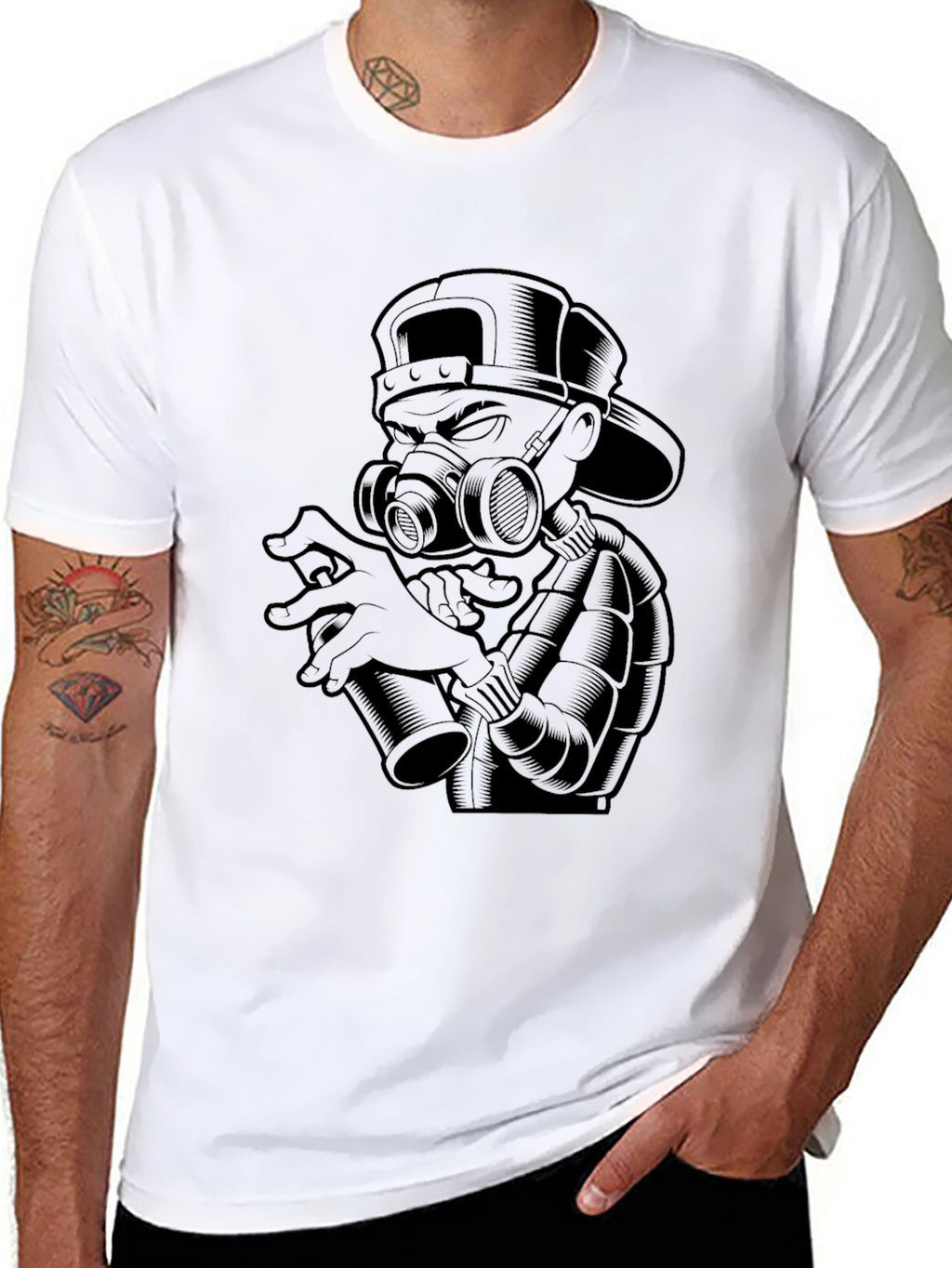 Urban Mens Graphic Tee - Graffiti Artist Design