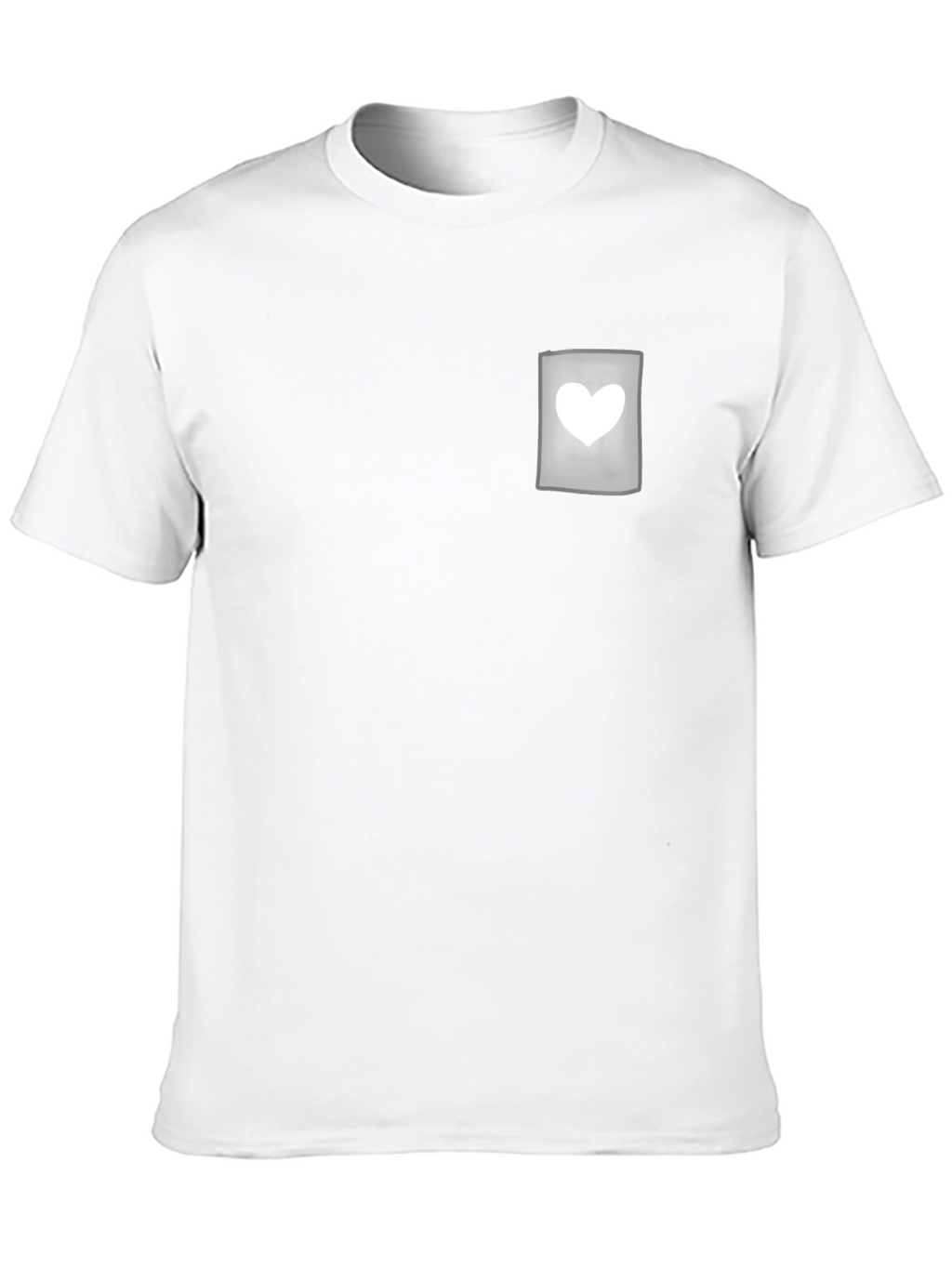 Black Tee with Heart Pocket