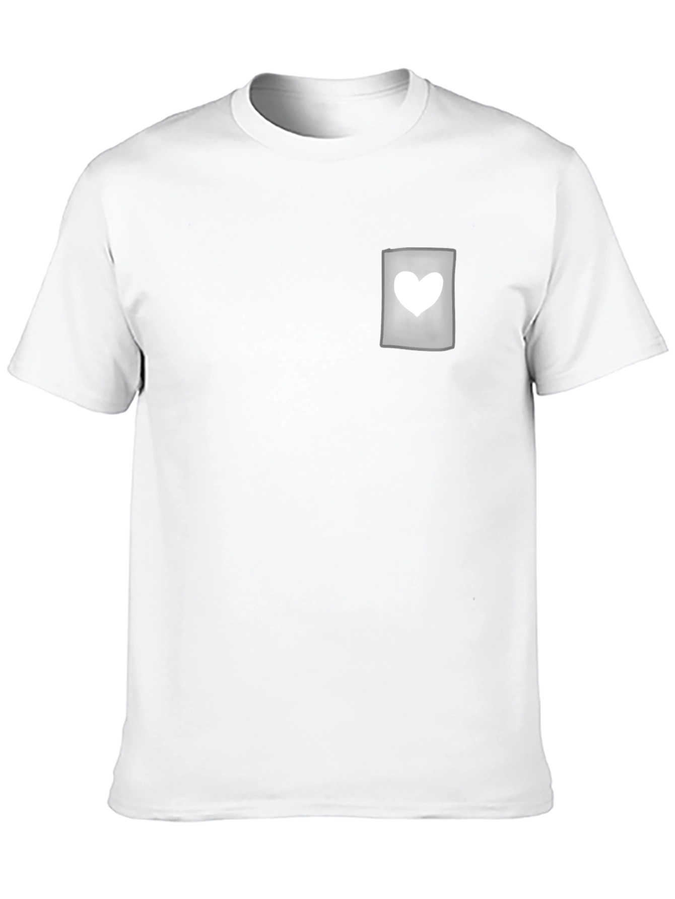 Black Tee with Heart Pocket