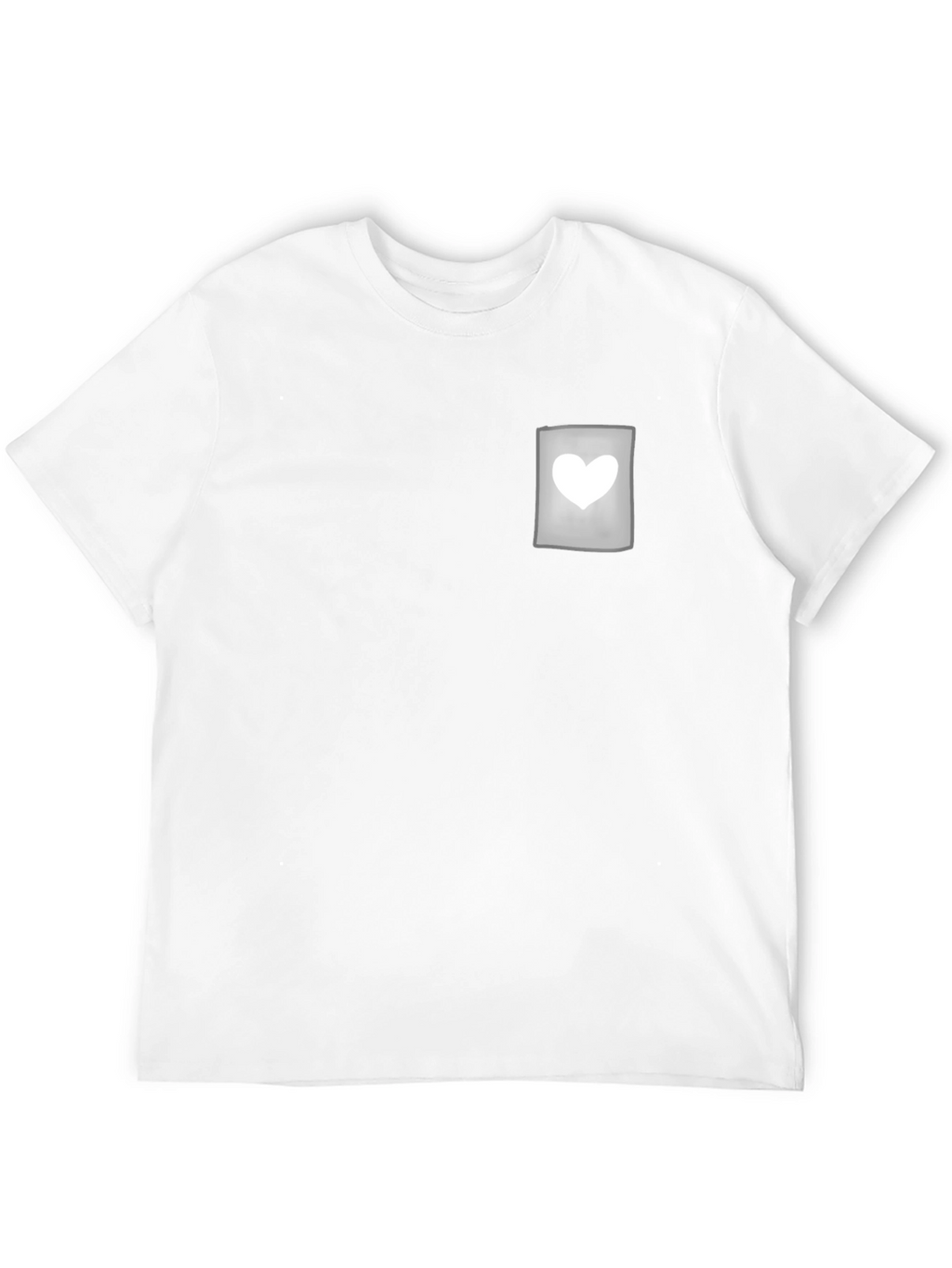 Black Tee with Heart Pocket