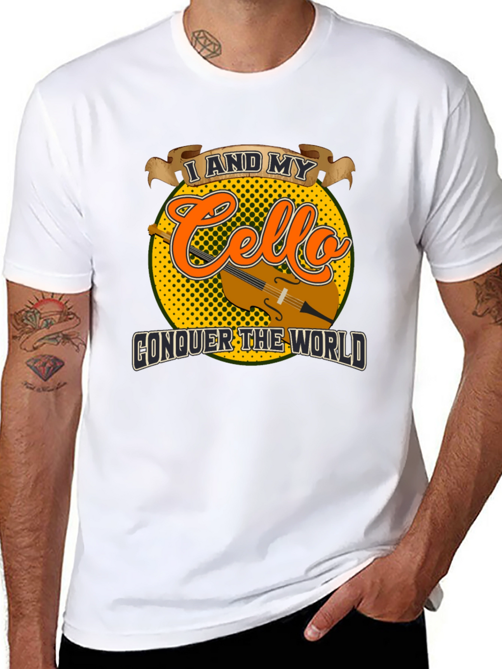 Cello Conquer T-Shirt: Musician Graphic Tee