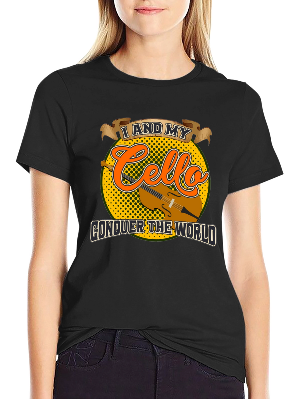 Cello Conquer T-Shirt: Musician Graphic Tee