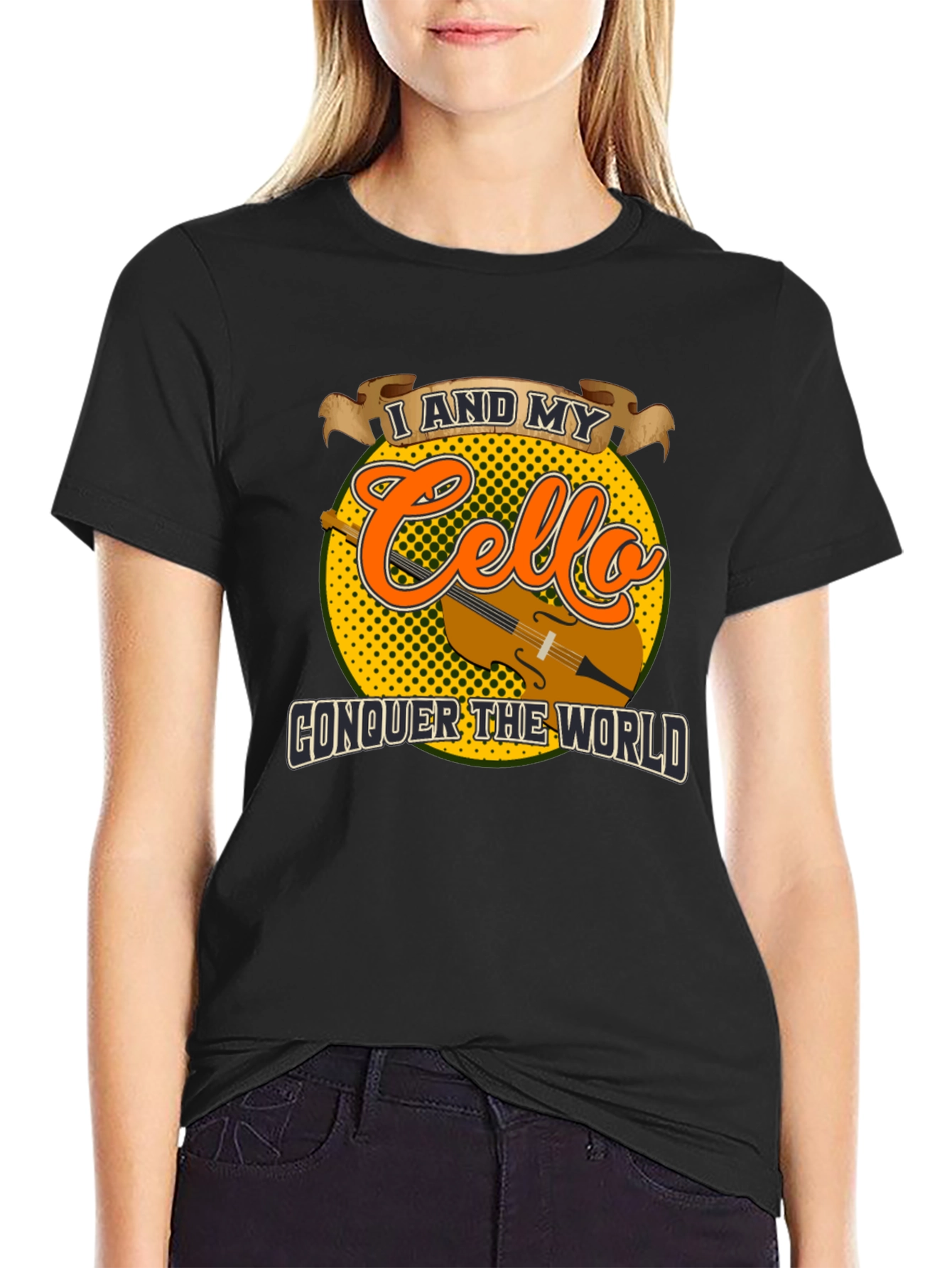 Cello Conquer T-Shirt: Musician Graphic Tee