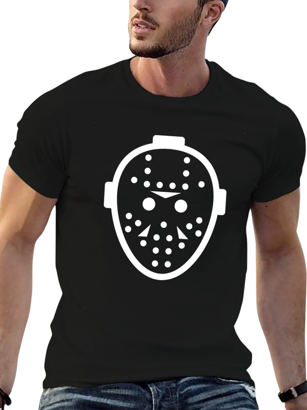 Horror Hockey Mask Graphic Tee