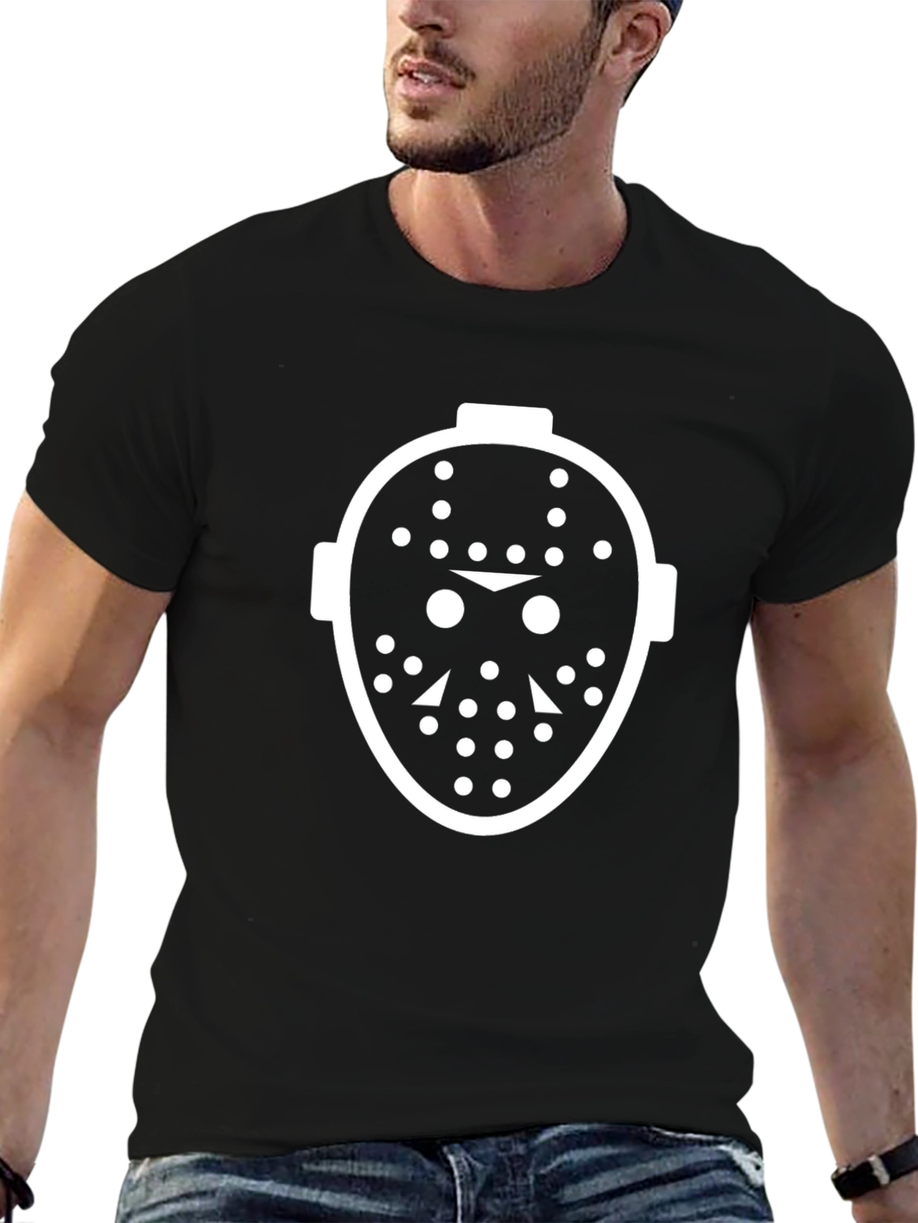 Horror Hockey Mask Graphic Tee