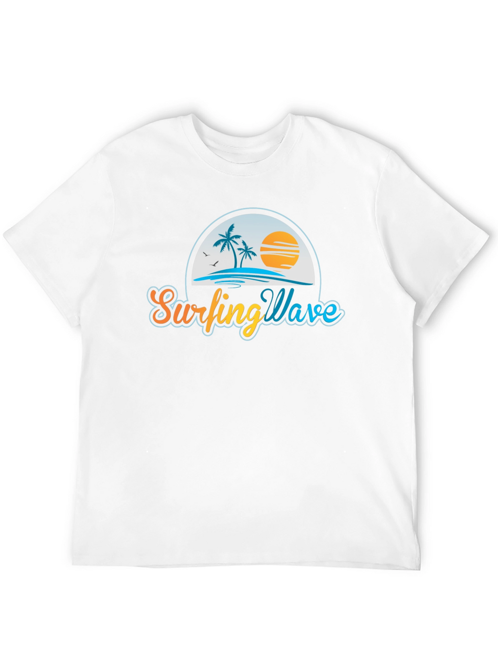 Surfing Wave Tee - Island Sunset Design