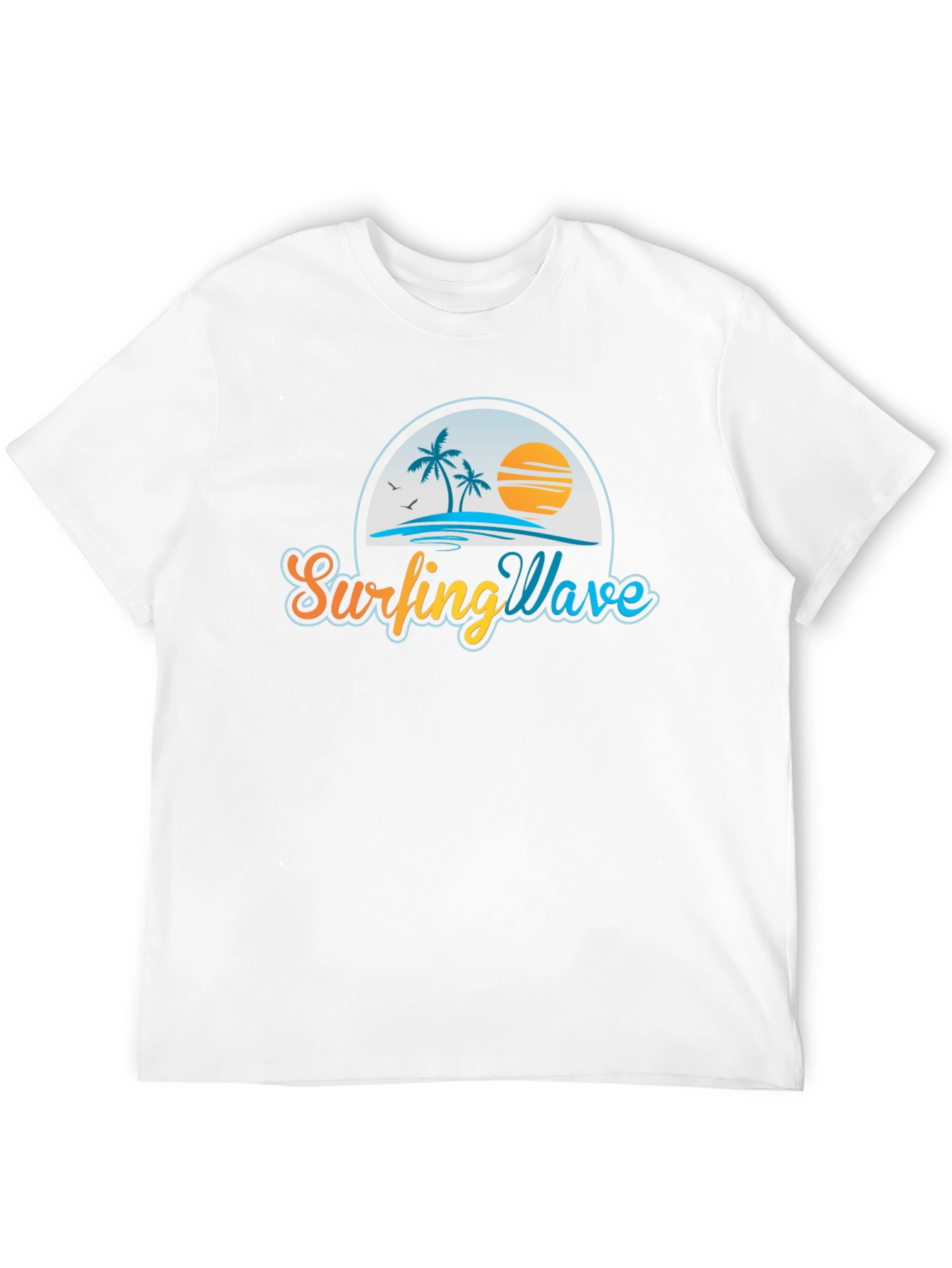Surfing Wave Tee - Island Sunset Design
