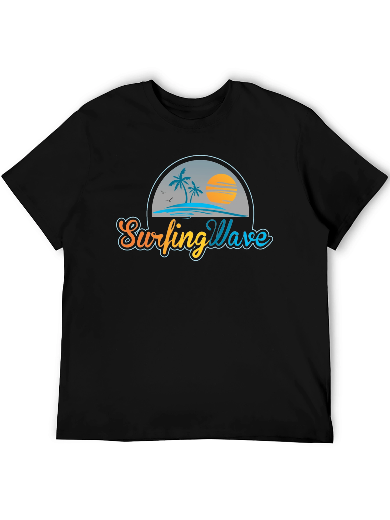 Surfing Wave Tee - Island Sunset Design