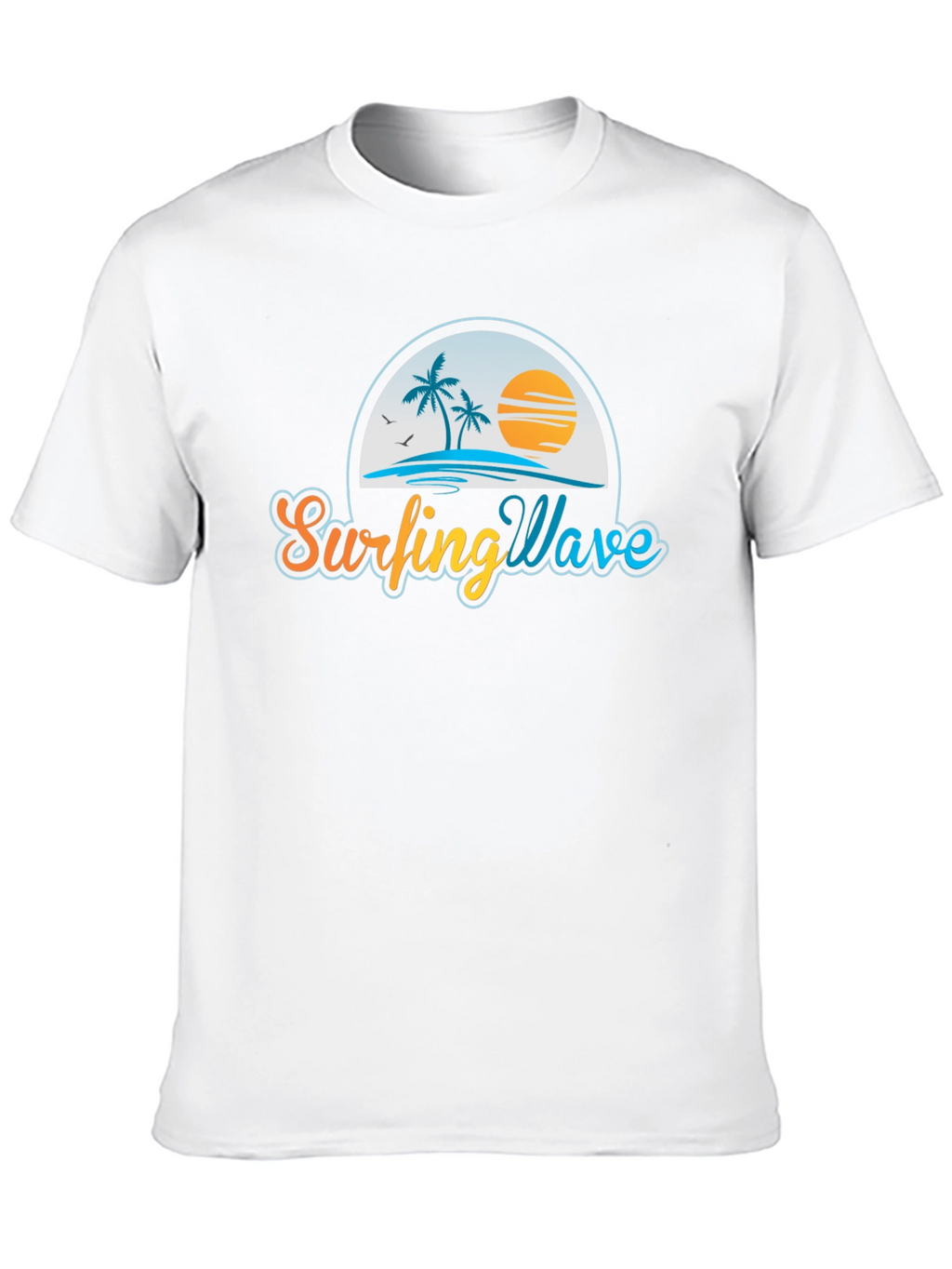 Surfing Wave Tee - Island Sunset Design