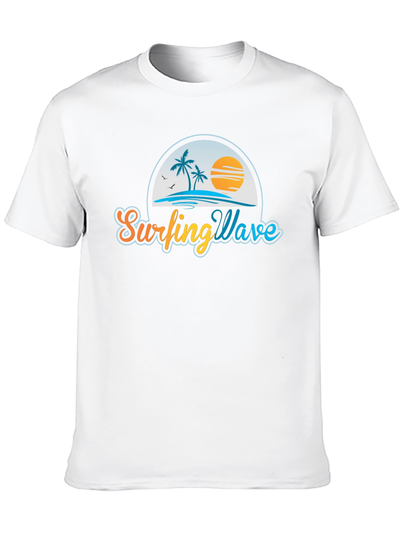 Surfing Wave Tee - Island Sunset Design