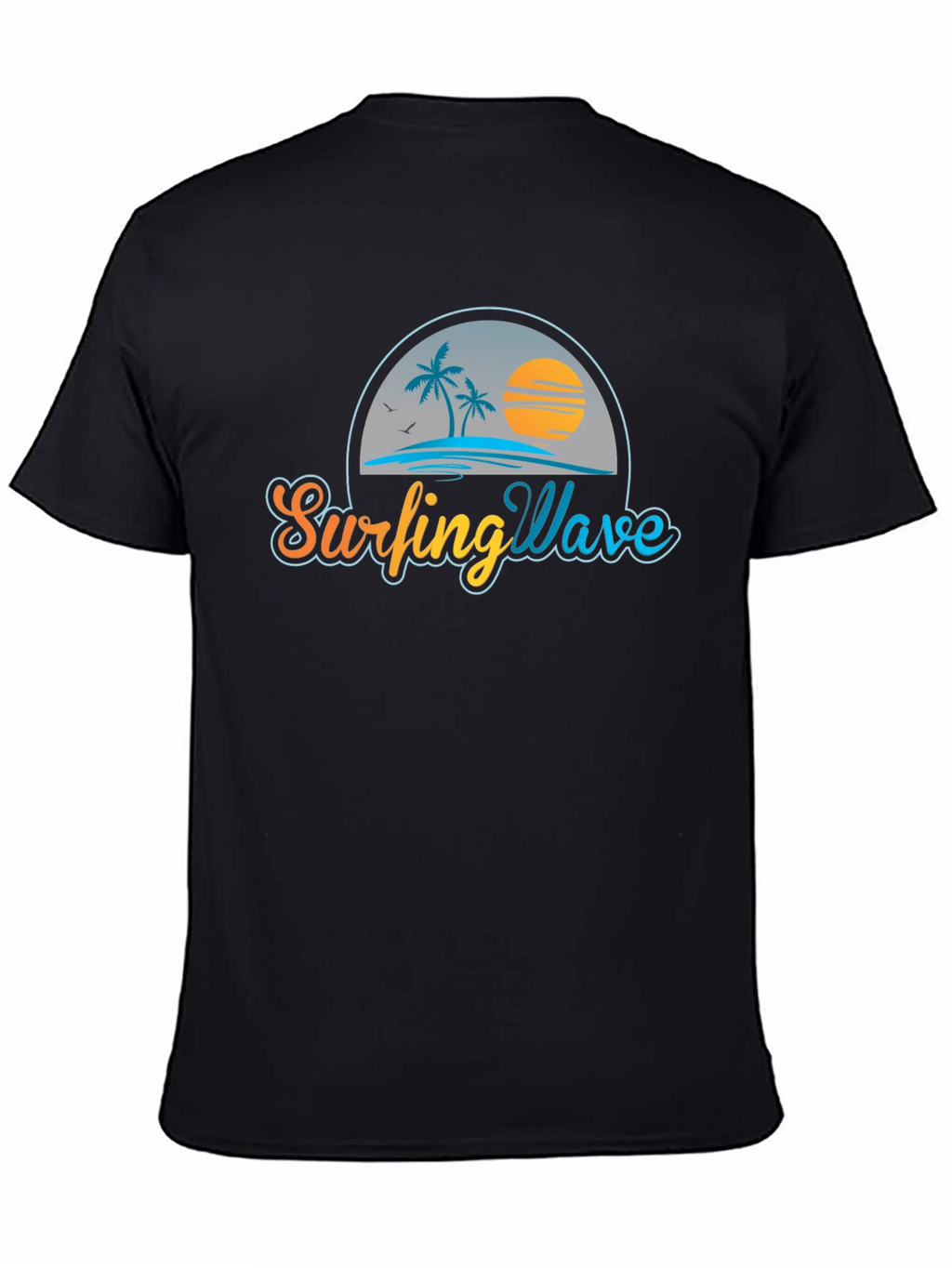 Surfing Wave Tee - Island Sunset Design