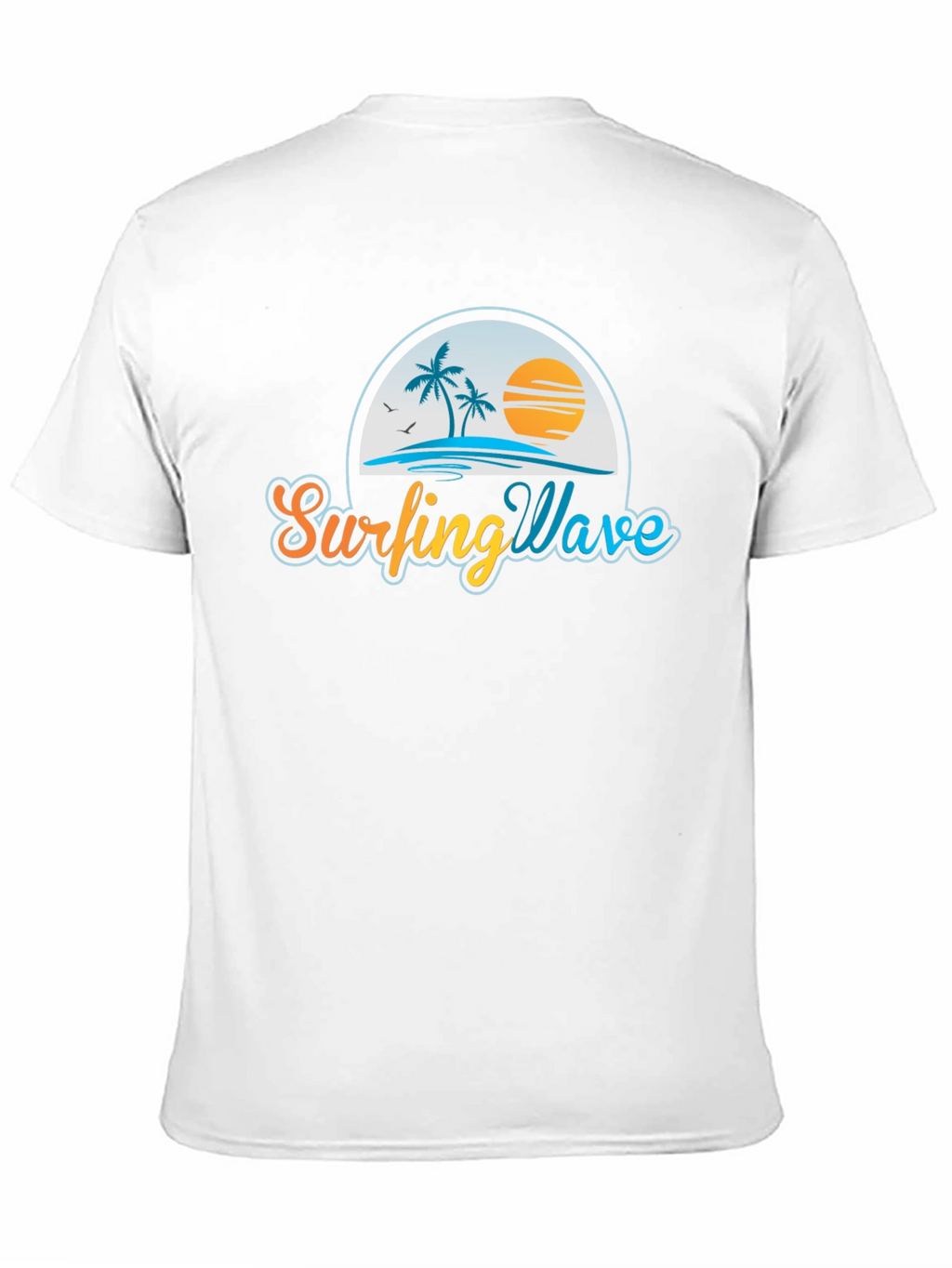 Surfing Wave Tee - Island Sunset Design