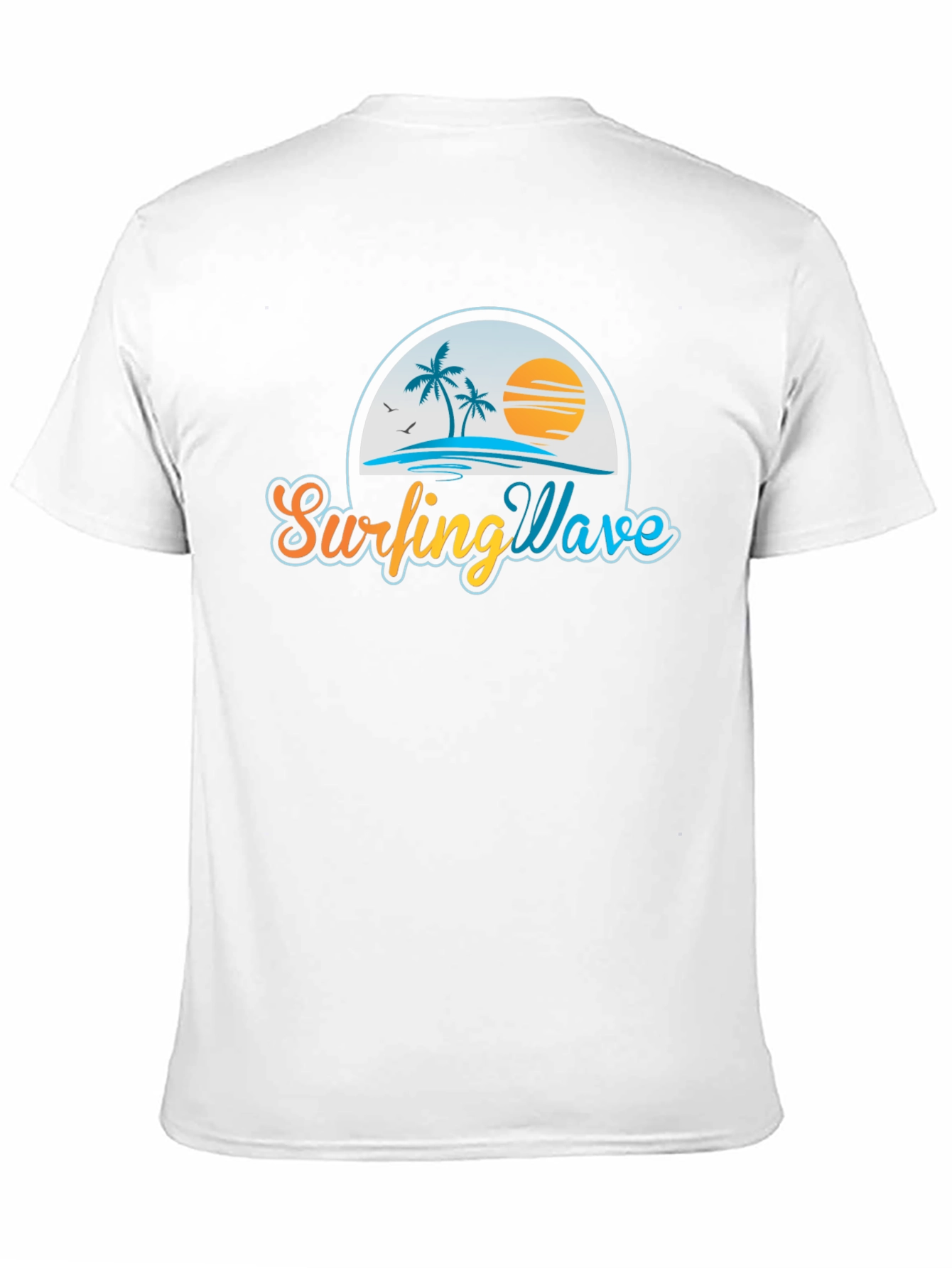 Surfing Wave Tee - Island Sunset Design