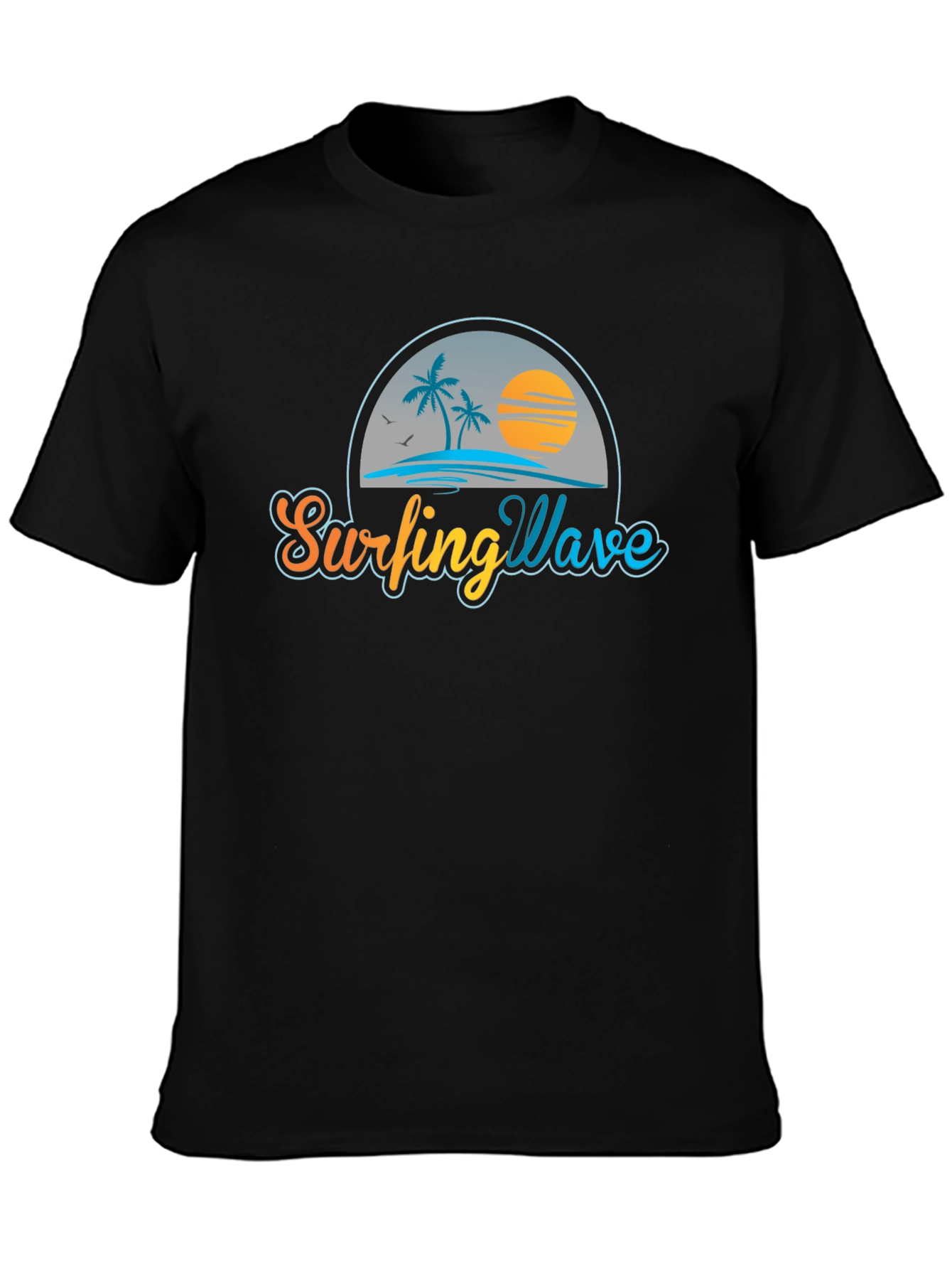 Surfing Wave Tee - Island Sunset Design