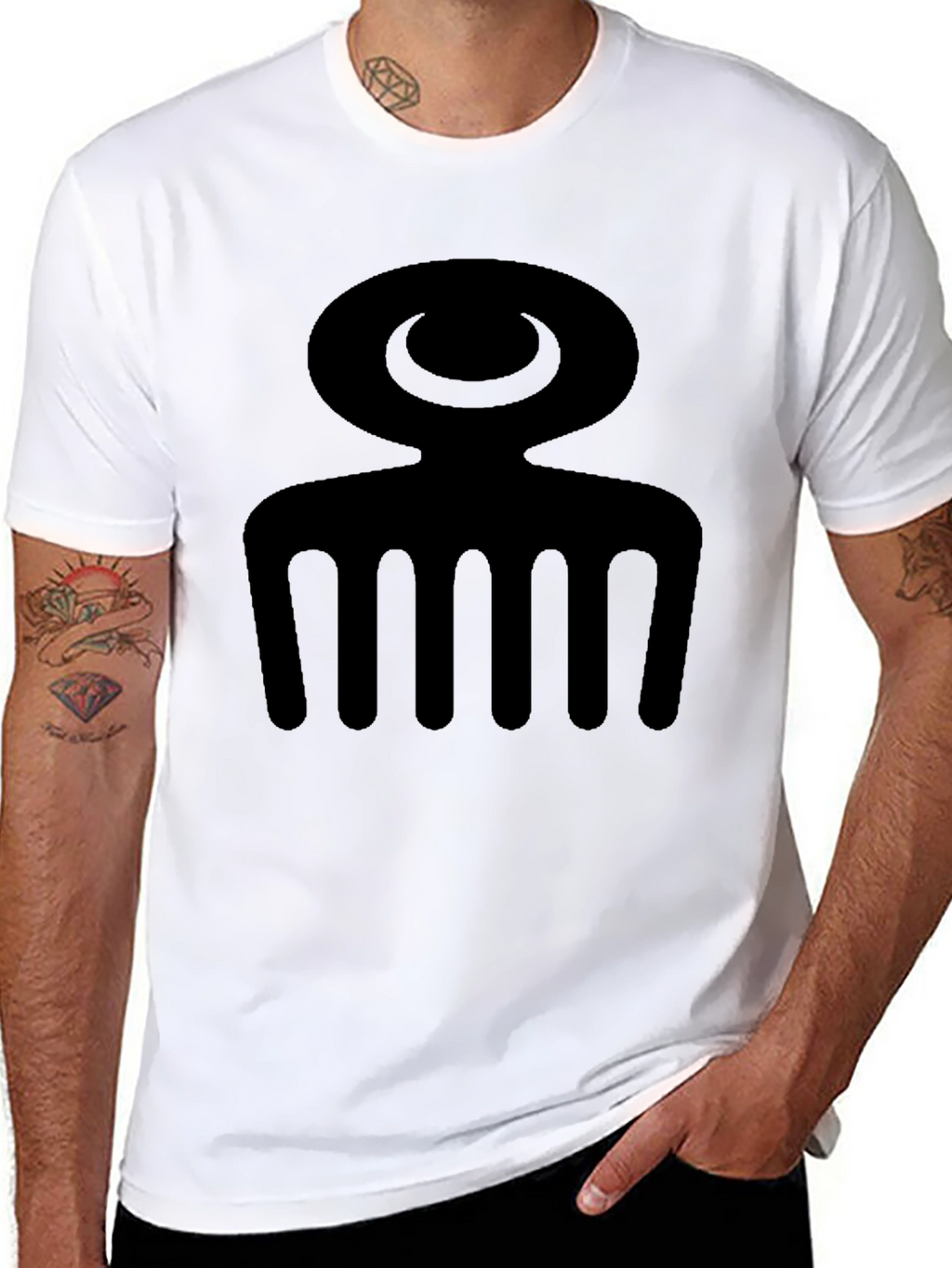 Black Adinkra Symbol T-Shirt