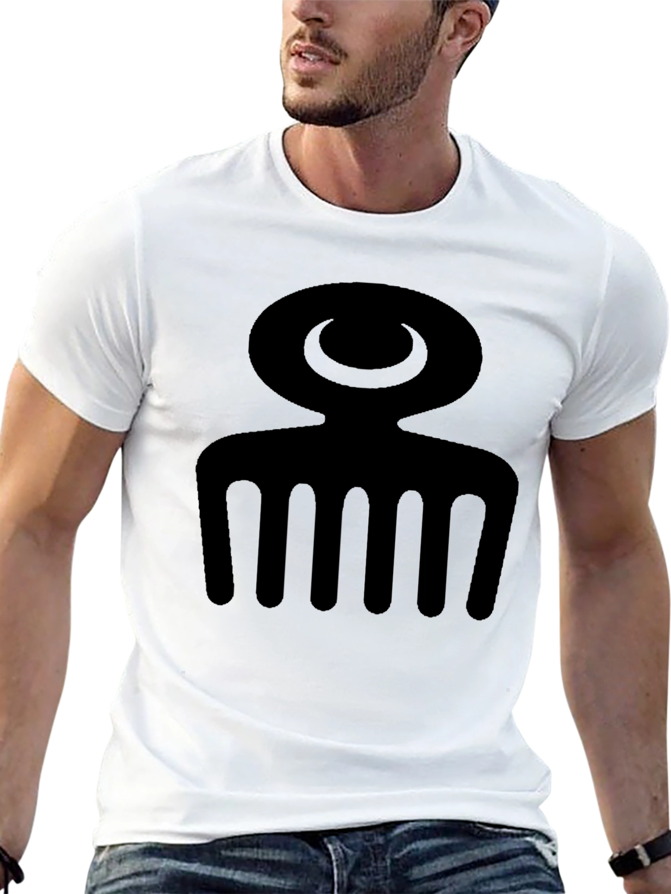 Black Adinkra Symbol T-Shirt