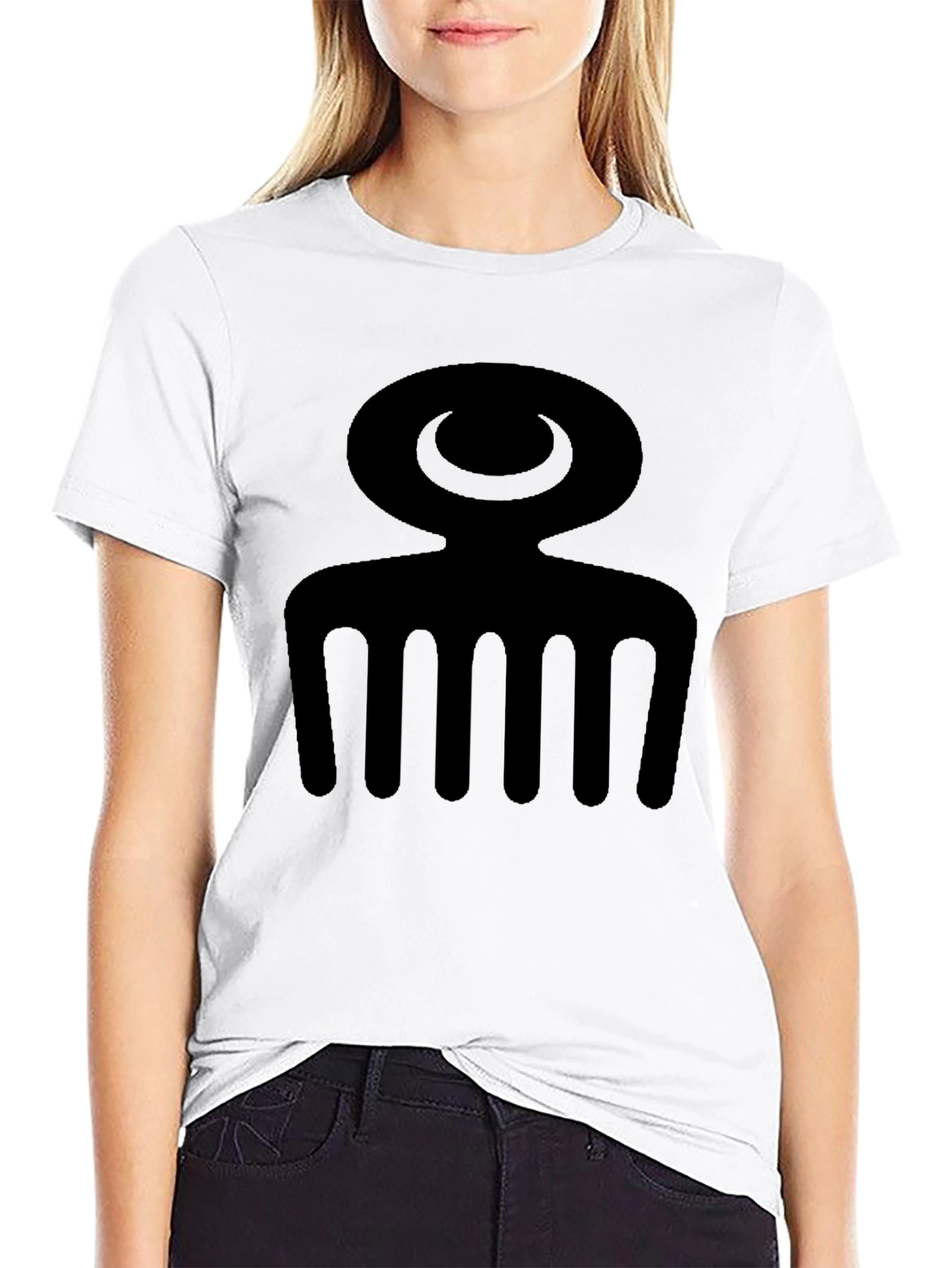Black Adinkra Symbol T-Shirt