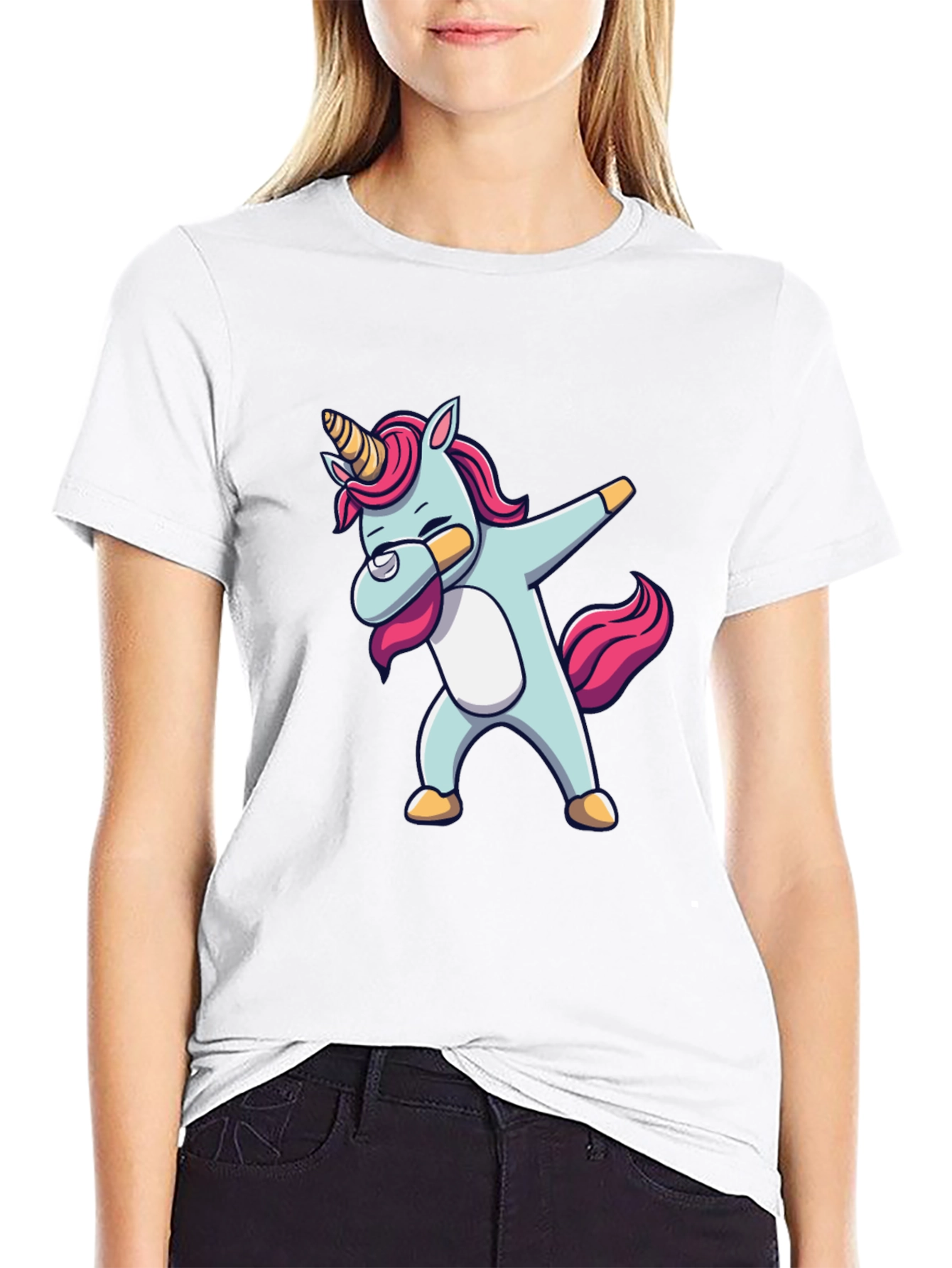 Unicorn Dab Black T-Shirt