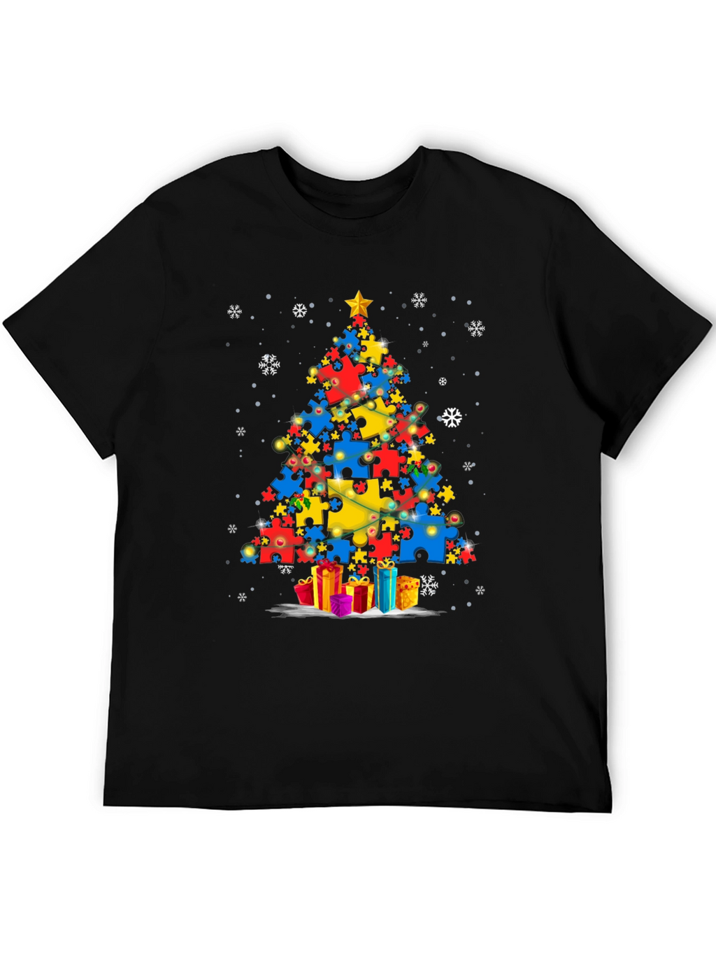 Autism Awareness Christmas Tree T-Shirt
