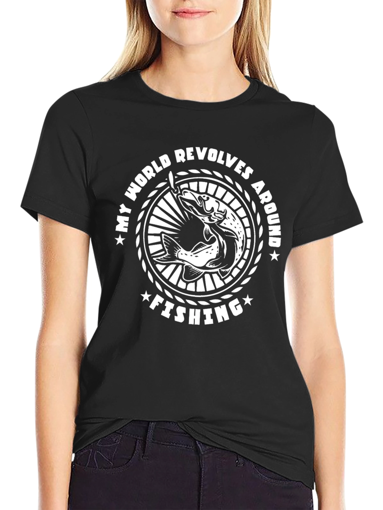 Fishing Lover T-Shirt - My World Revolves Around Fishing