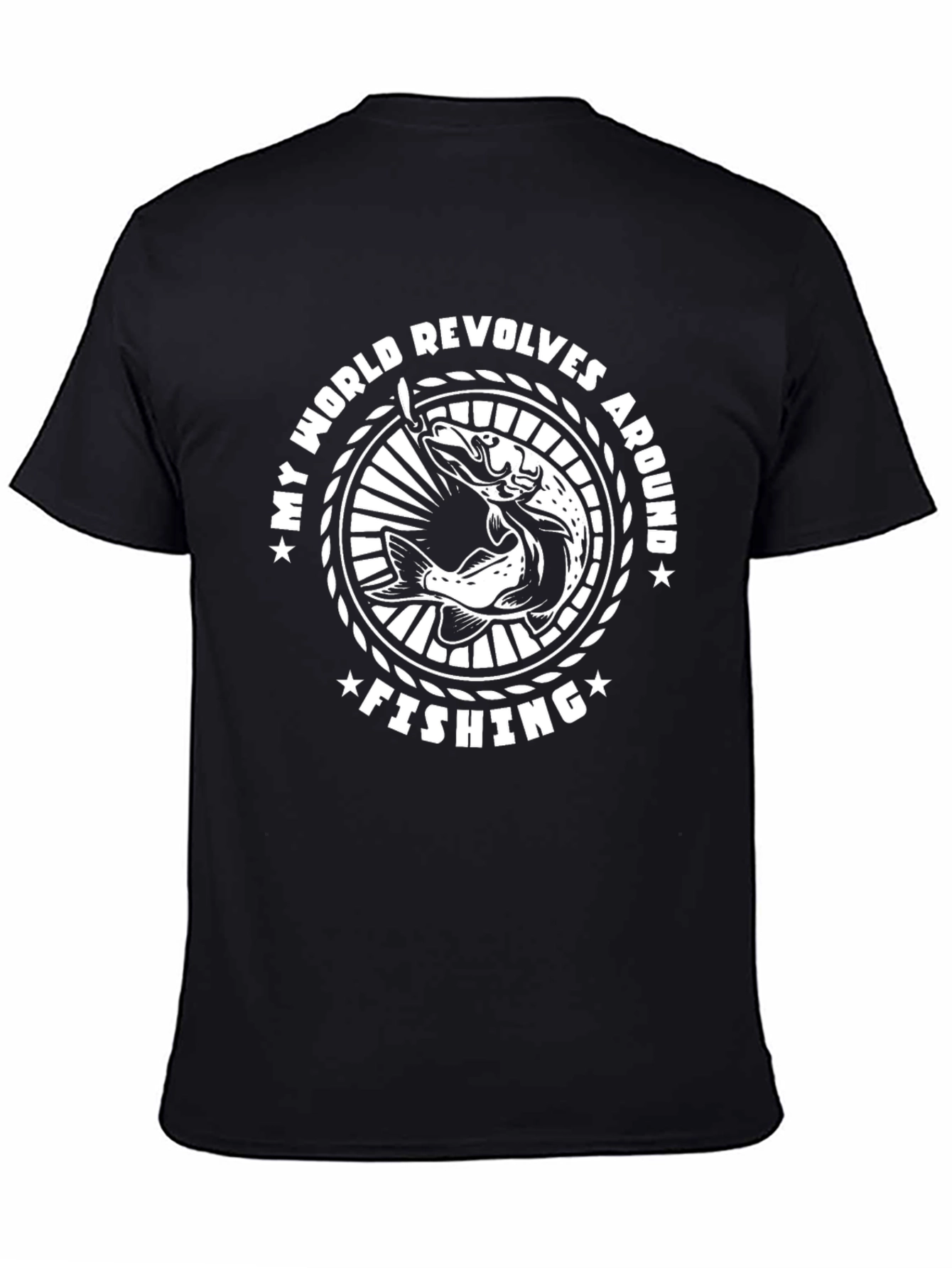 Fishing Lover T-Shirt - My World Revolves Around Fishing