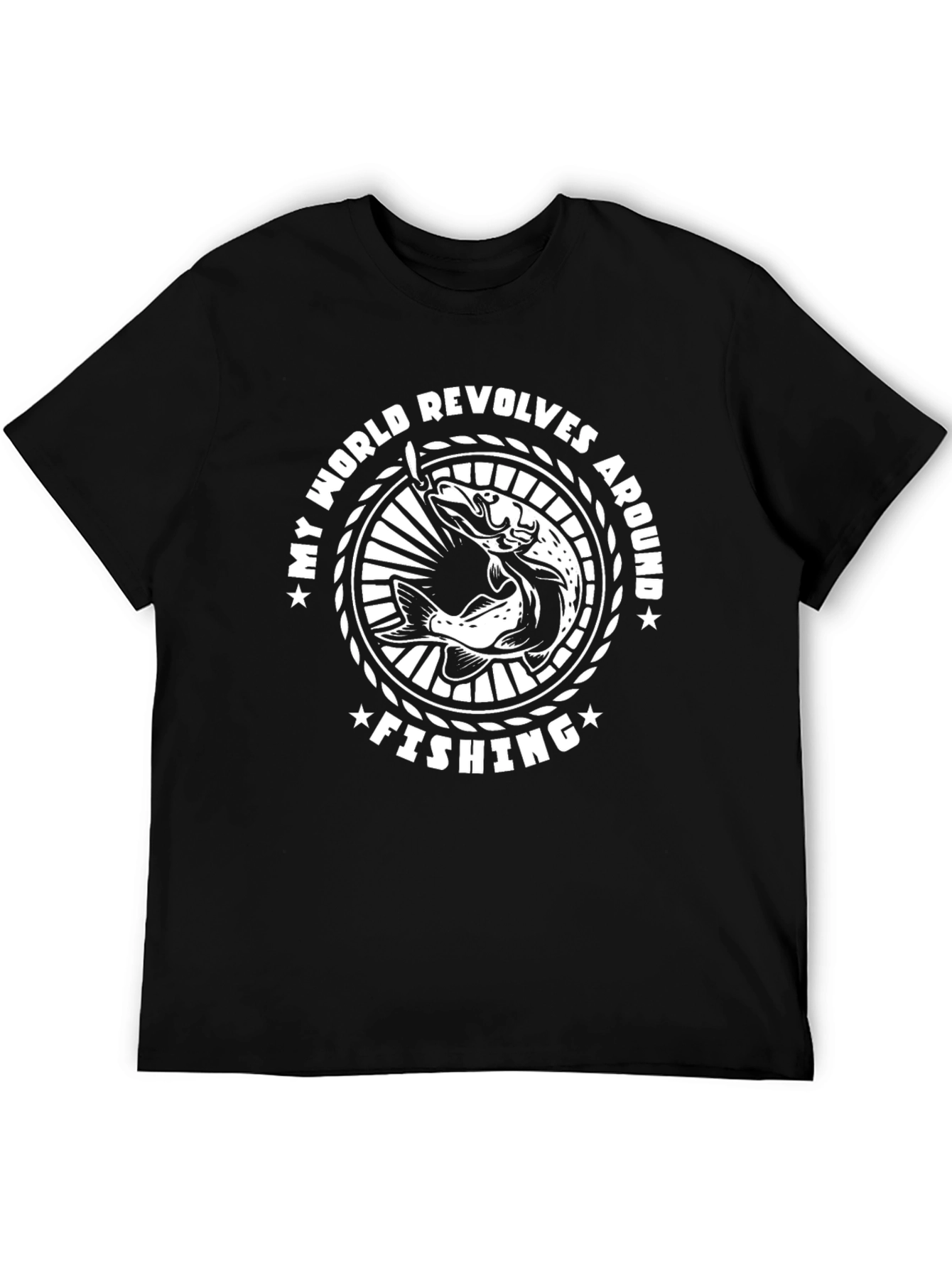 Fishing Lover T-Shirt - My World Revolves Around Fishing