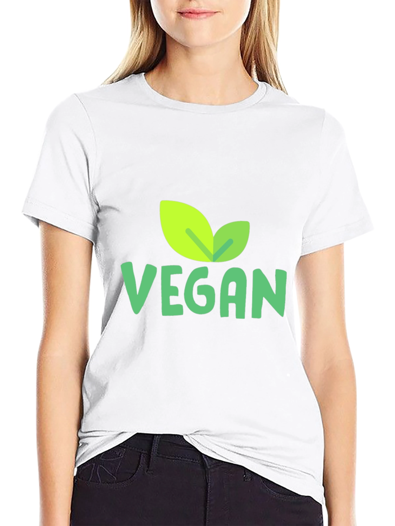 Vegan Leaf Graphic T-Shirt