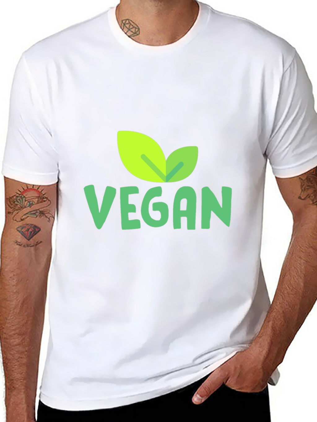 Vegan Leaf Graphic T-Shirt