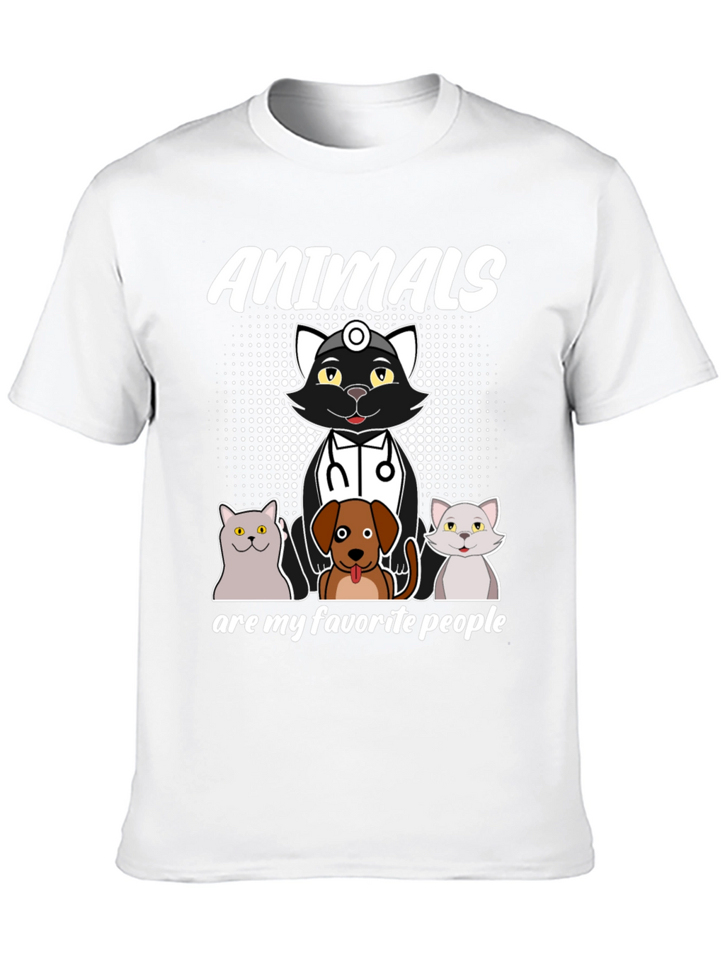 Animals Are My Favorite People Black T-Shirt