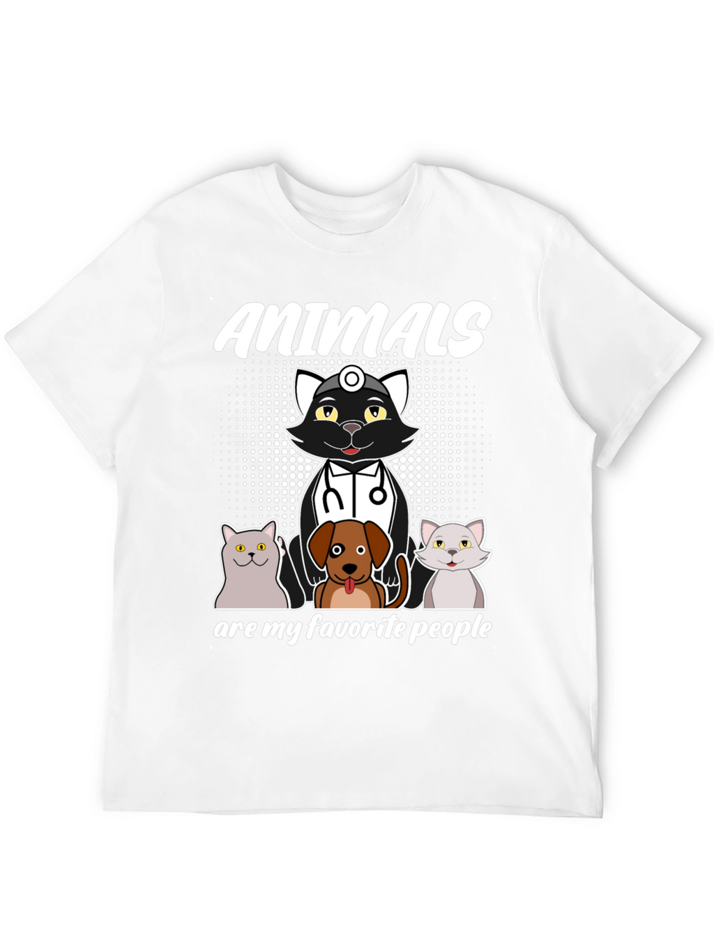Animals Are My Favorite People Black T-Shirt