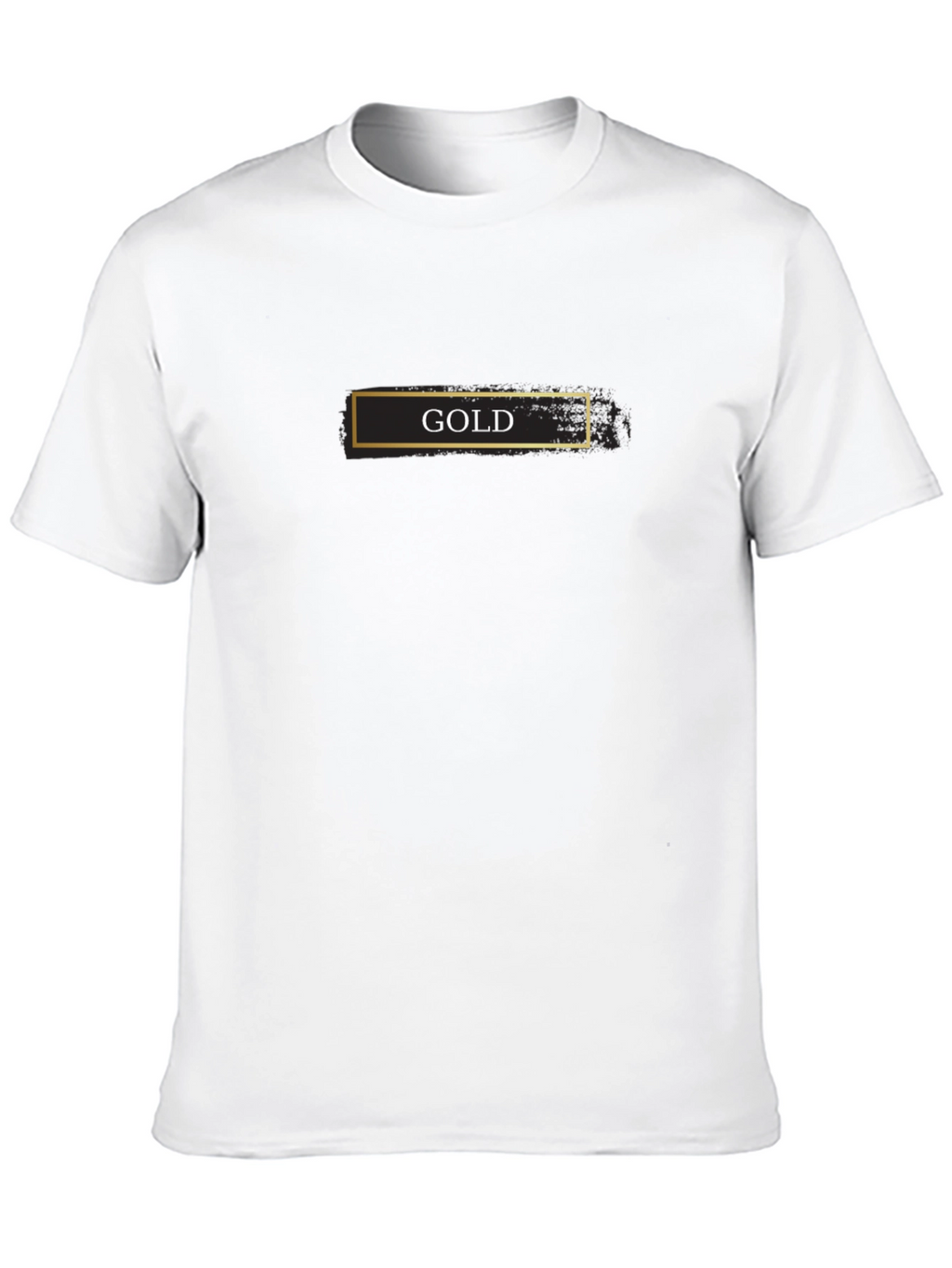 Gold Bar Graphic Black Tee - Stylish Mens T-Shirt