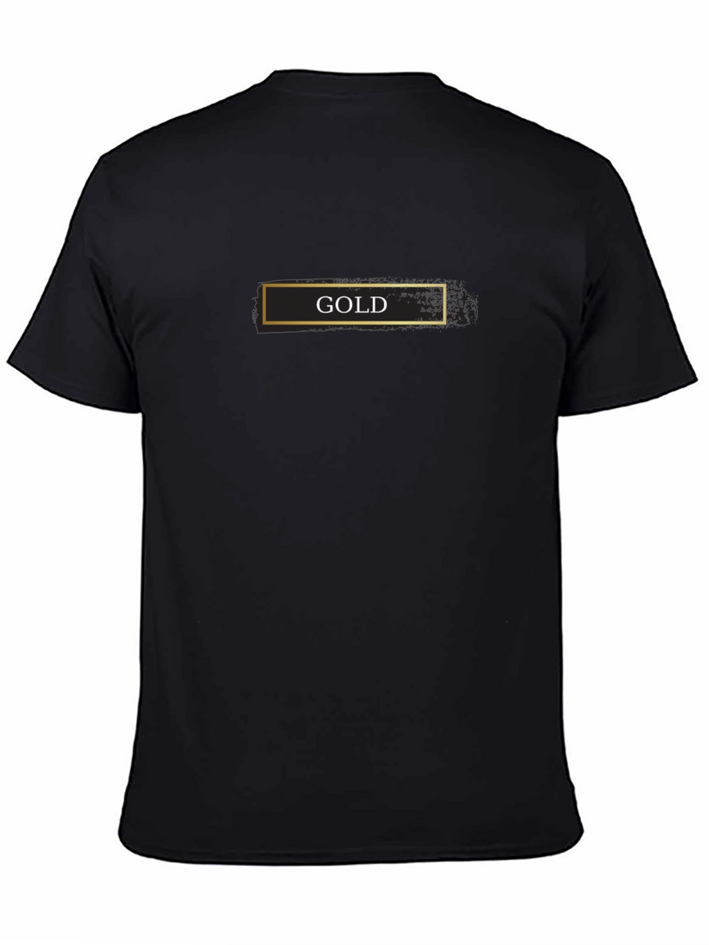 Gold Bar Graphic Black Tee - Stylish Mens T-Shirt