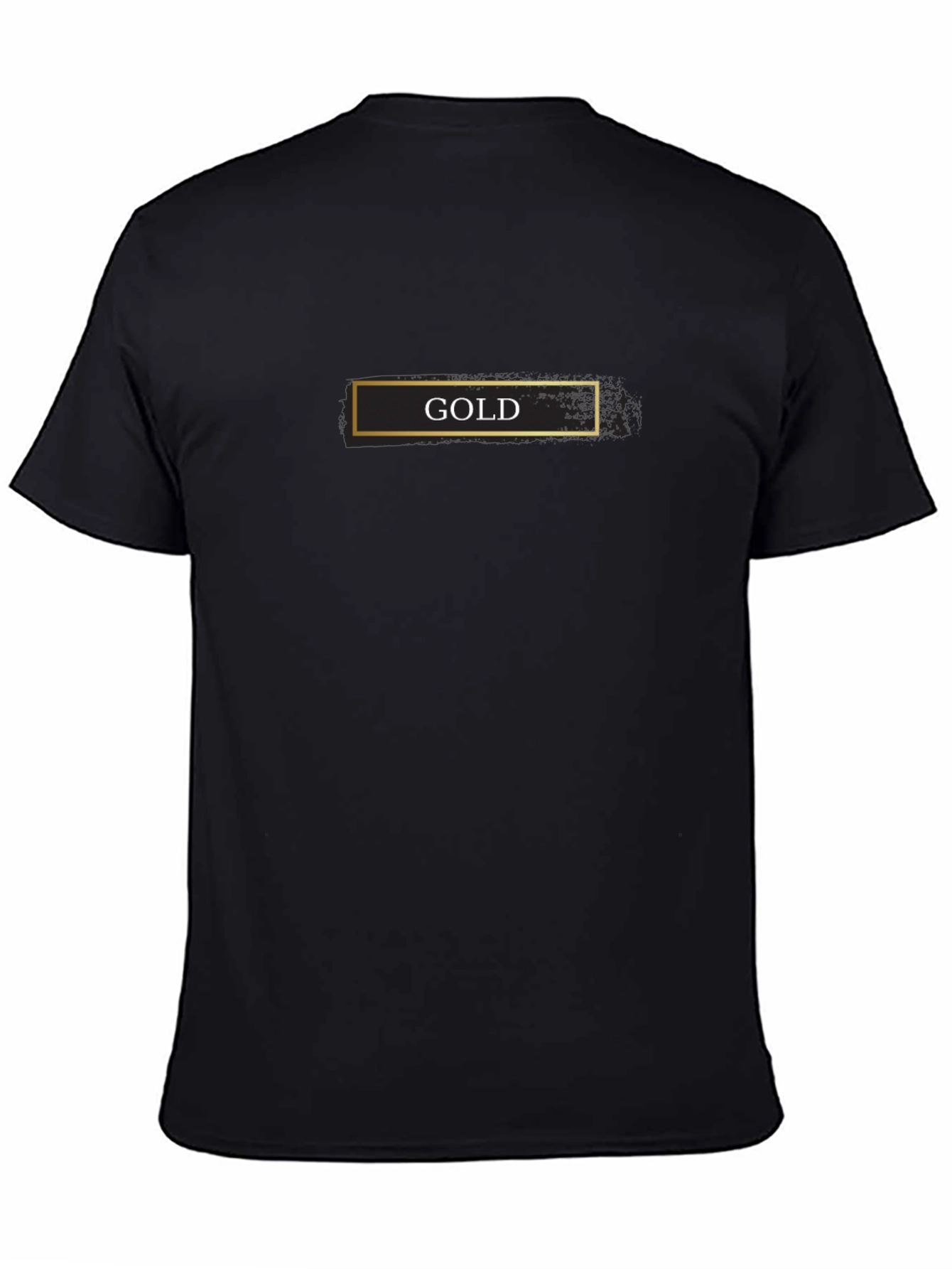 Gold Bar Graphic Black Tee - Stylish Mens T-Shirt