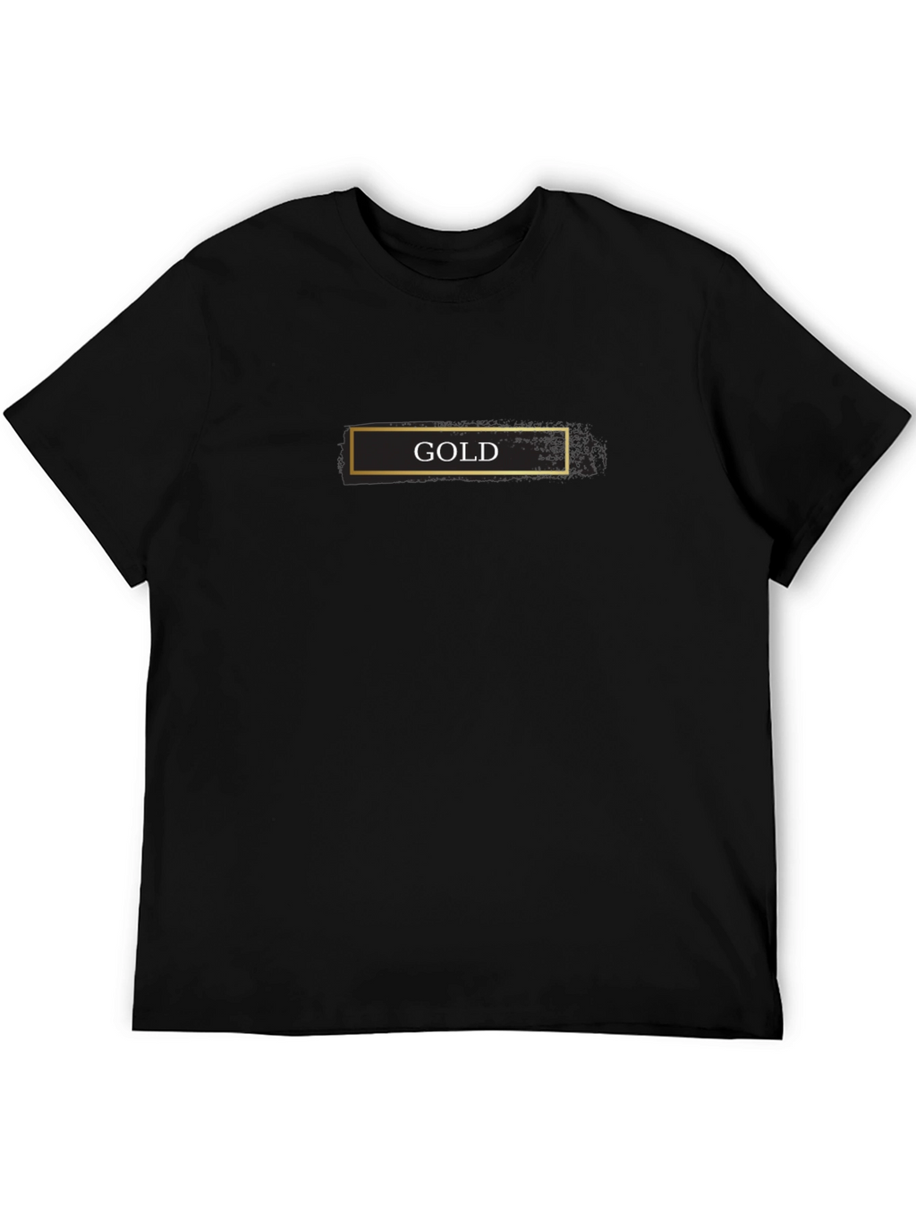 Gold Bar Graphic Black Tee - Stylish Mens T-Shirt