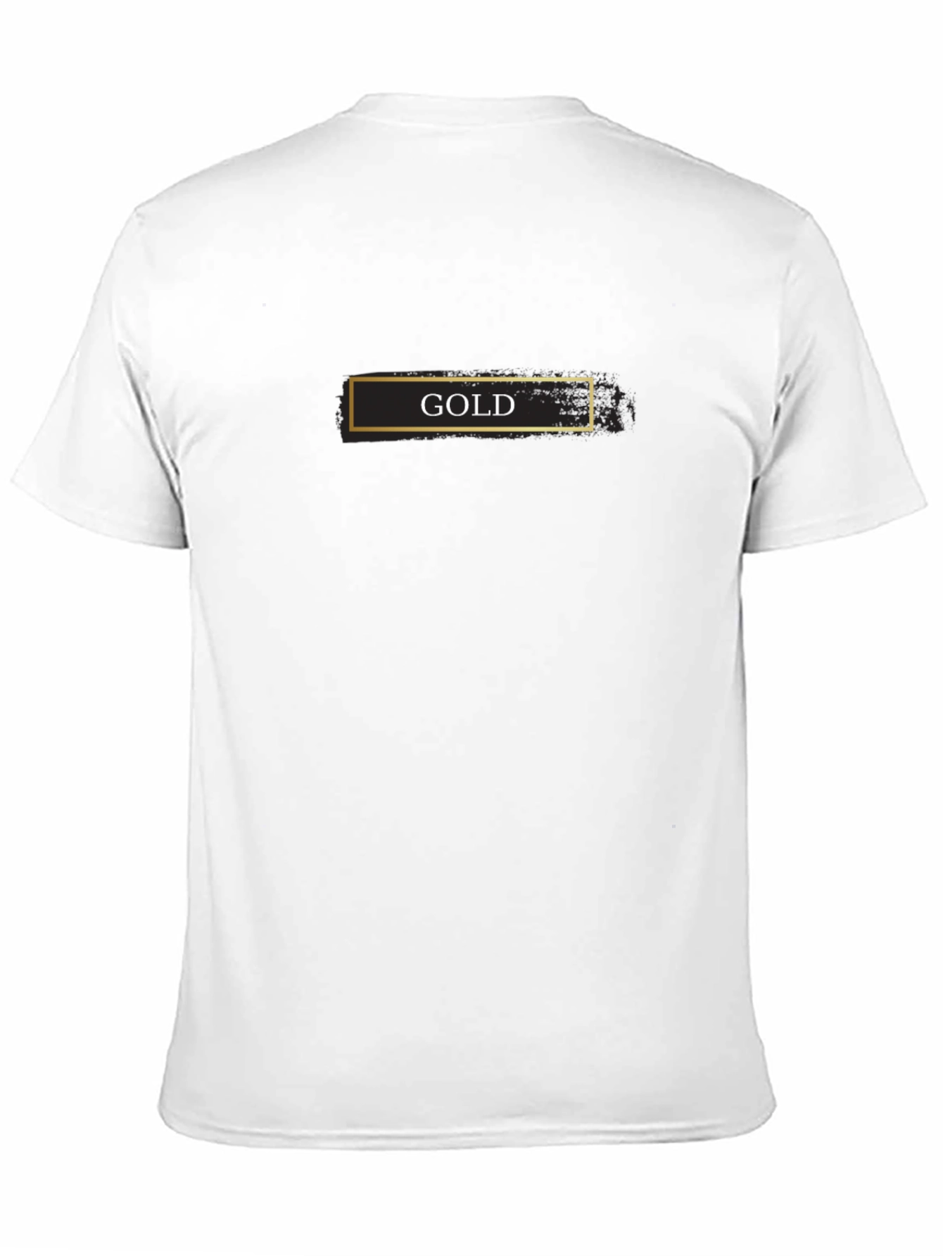 Gold Bar Graphic Black Tee - Stylish Mens T-Shirt