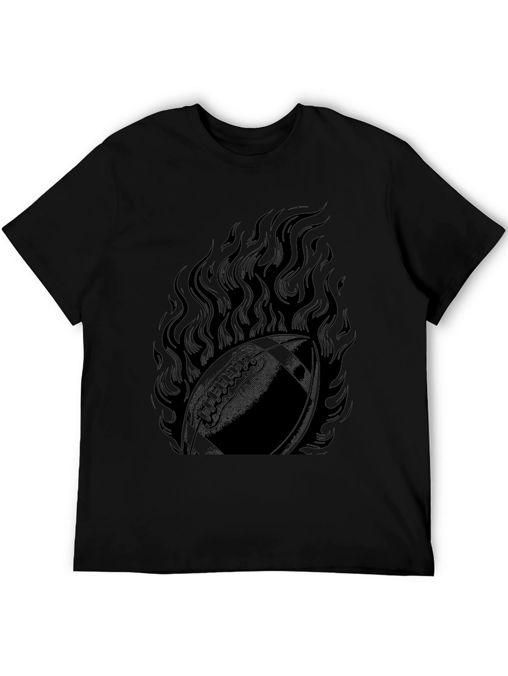 Flaming Football Graphic Tee
