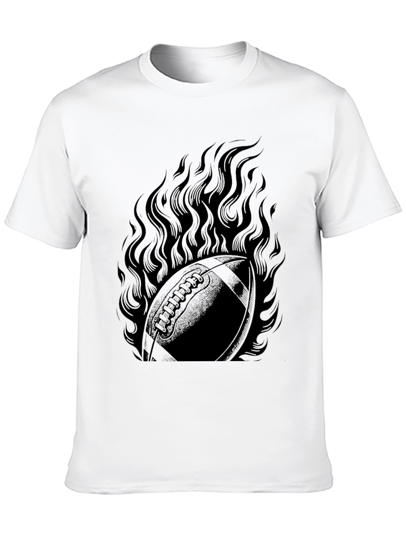 Flaming Football Graphic Tee
